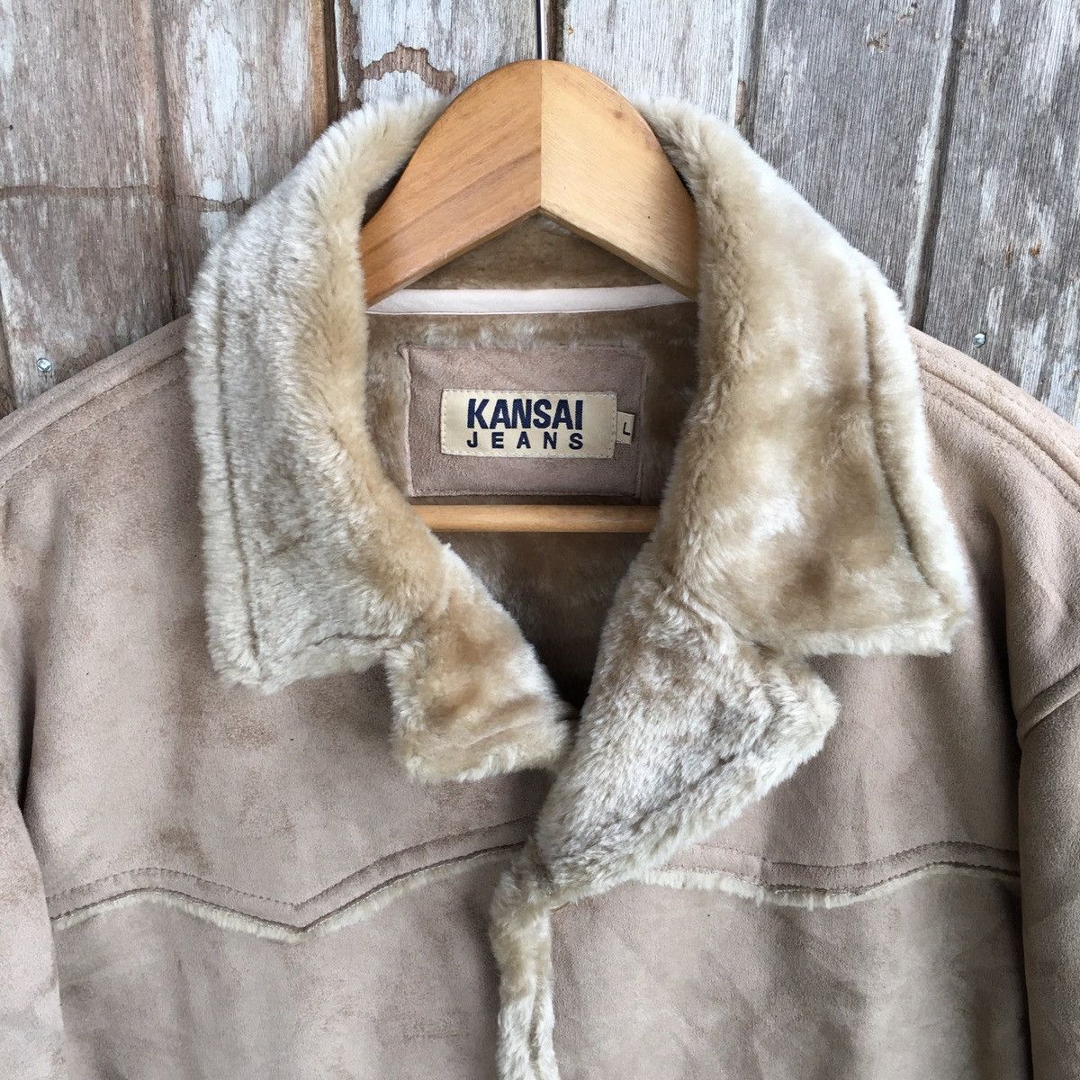 Kansai Yamamoto Thrashed Vintage Kansai jeans leather ERD GRUNGE JACKET Size US L / EU 52-54 / 3 - 3 Thumbnail