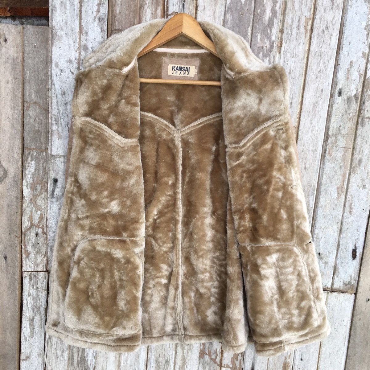Kansai Yamamoto Thrashed Vintage Kansai jeans leather ERD GRUNGE JACKET Size US L / EU 52-54 / 3 - 2 Thumbnail