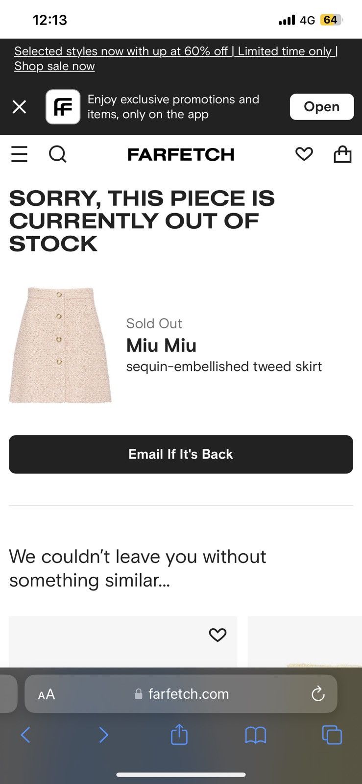 Miu Miu 2020 Miu Miu Sequin Embellished Tweed Skirt Size 26" / US 2 / IT 38 - 3 Thumbnail