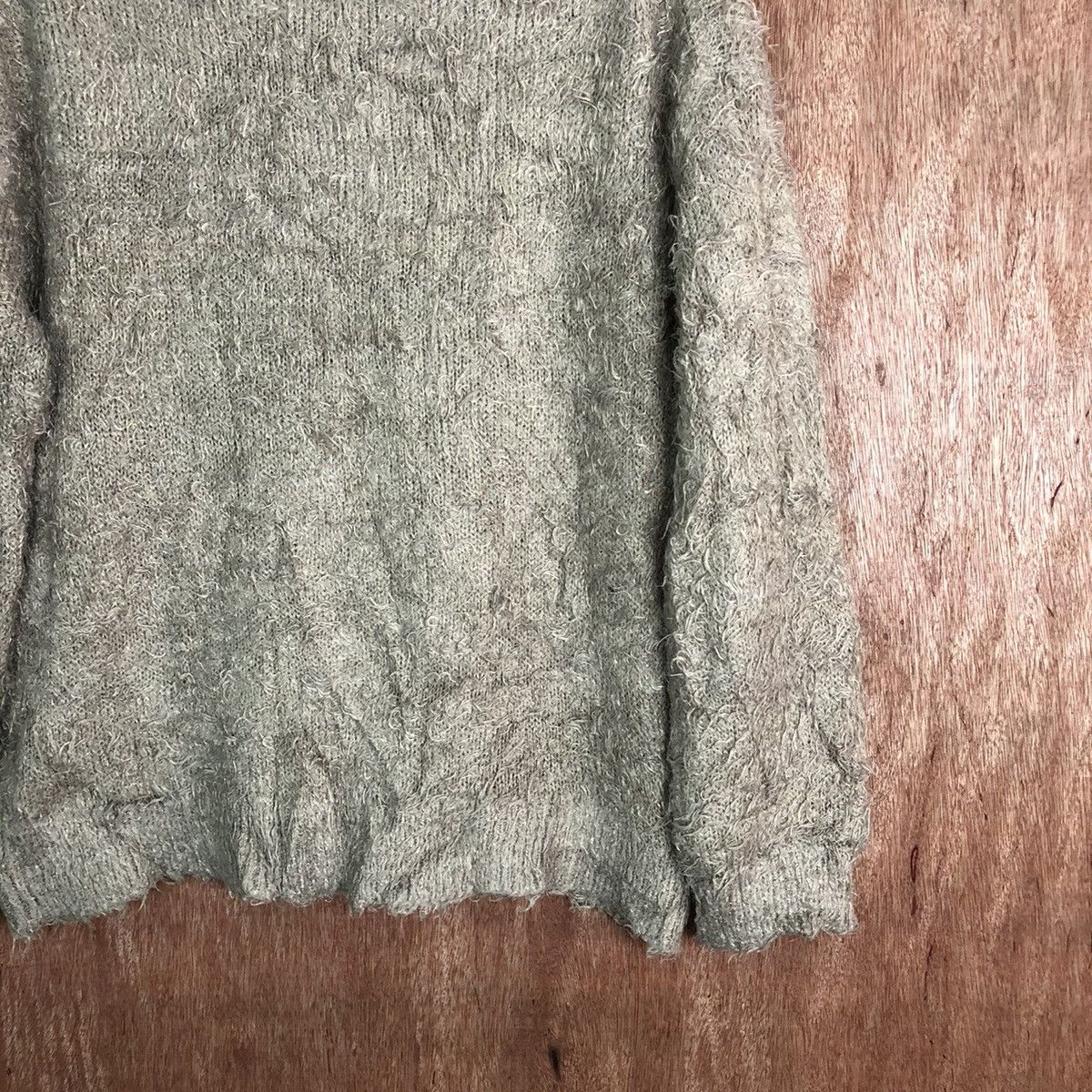 Homespun Knitwear Lepsim Brown Shag Shaggy Fur Mohair Knitwear #6647 Size US L / EU 52-54 / 3 - 11 Thumbnail