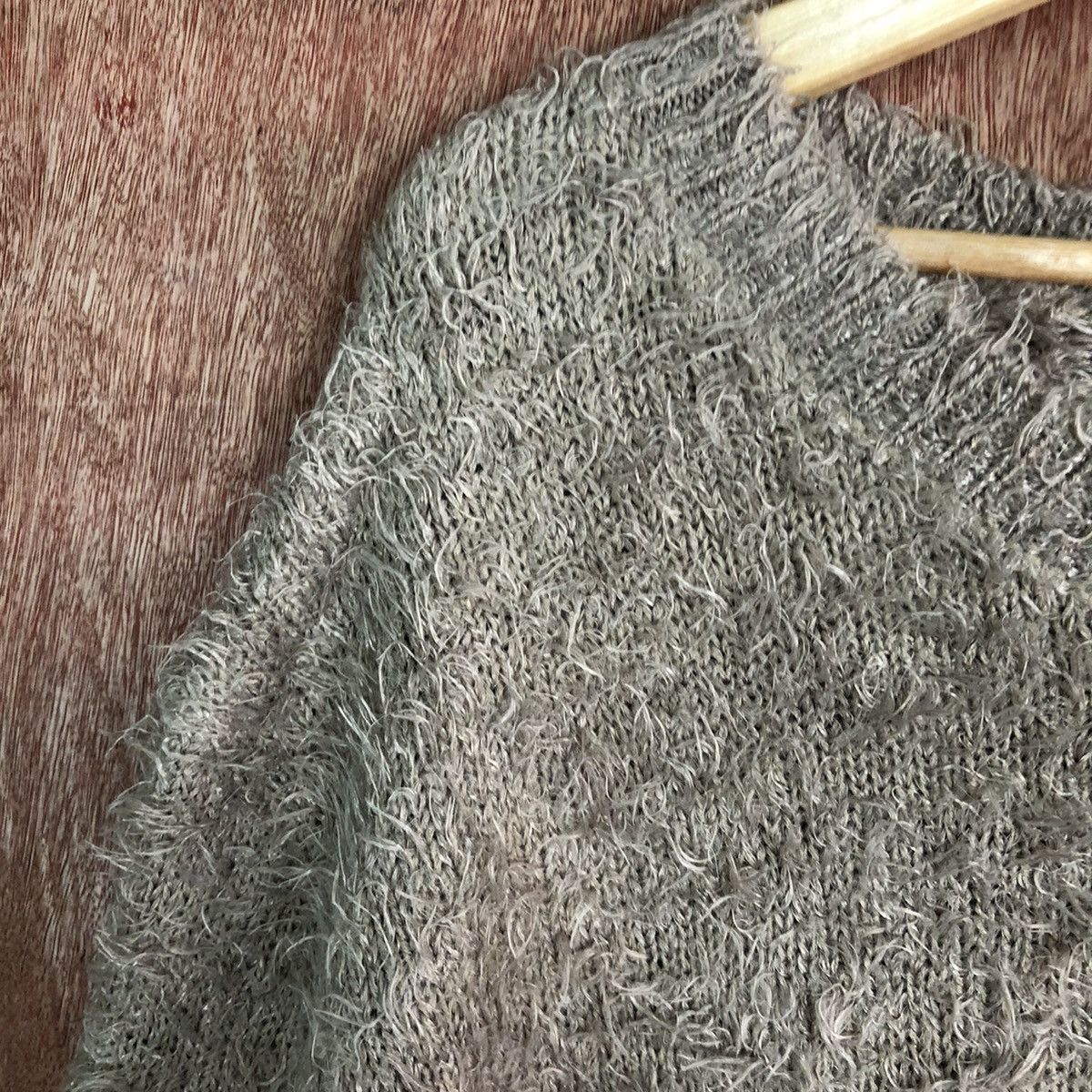 Homespun Knitwear Lepsim Brown Shag Shaggy Fur Mohair Knitwear #6647 Size US L / EU 52-54 / 3 - 6 Thumbnail