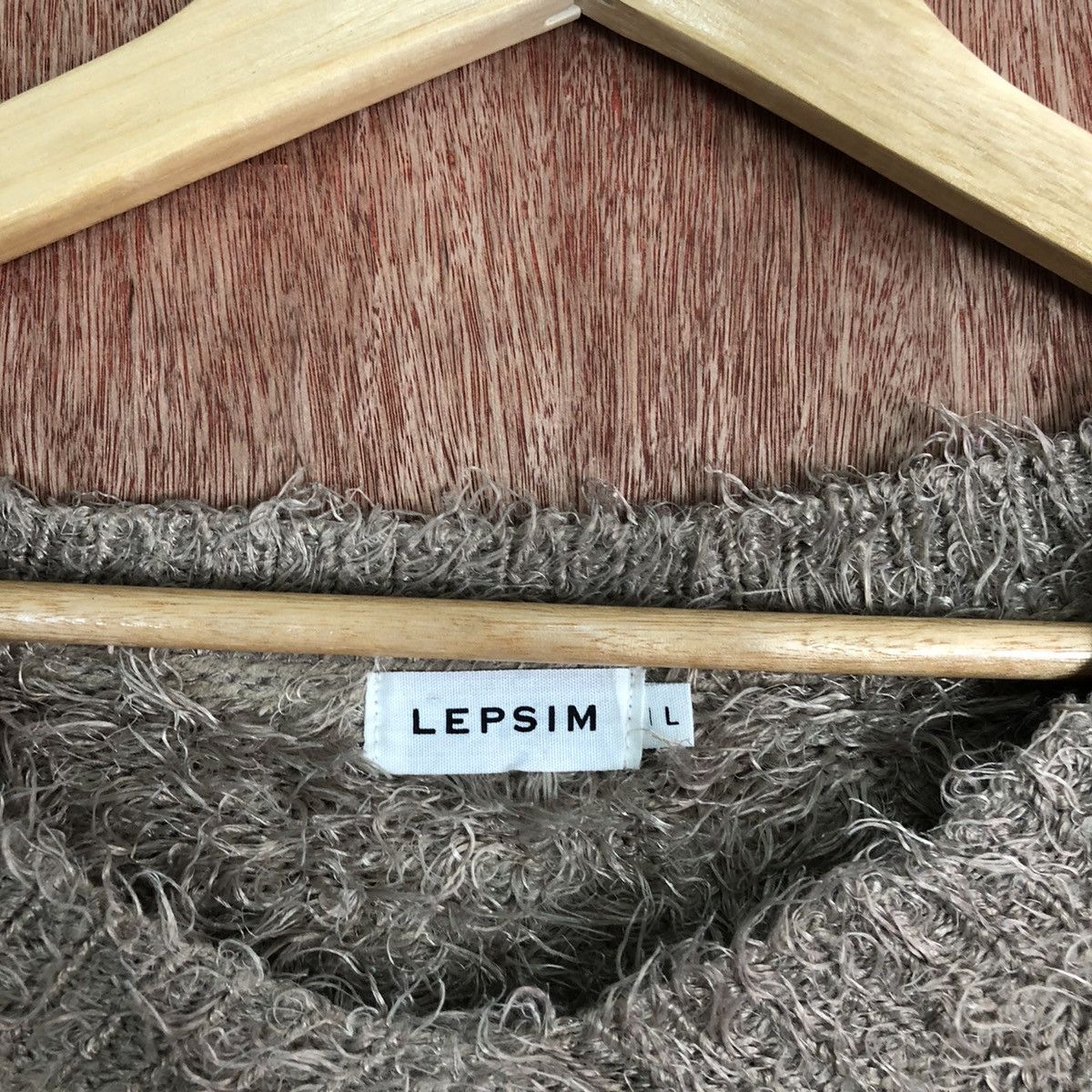 Homespun Knitwear Lepsim Brown Shag Shaggy Fur Mohair Knitwear #6647 Size US L / EU 52-54 / 3 - 7 Thumbnail