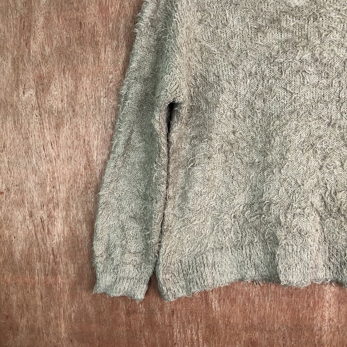 Homespun Knitwear Lepsim Brown Shag Shaggy Fur Mohair Knitwear #6647 Size US L / EU 52-54 / 3 - 4 Thumbnail