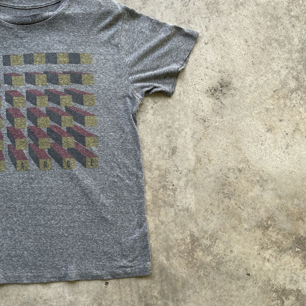 Vintage × Xlarge Vintage Xlarge 3D Block Grey Faded Rare Tee Size US M / EU 48-50 / 2 - 5 Thumbnail