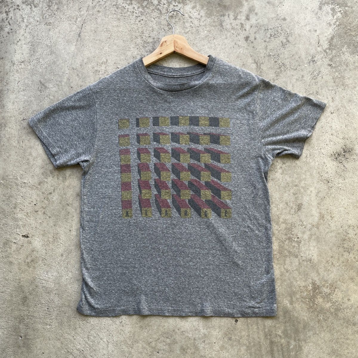 Vintage × Xlarge Vintage Xlarge 3D Block Grey Faded Rare Tee Size US M / EU 48-50 / 2 - 1 Thumbnail