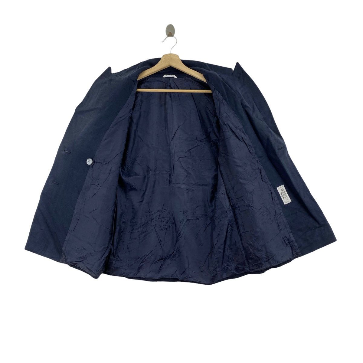 Vintage Vintage ACCENTO By MARZOTTO Italian Brand Wool Navy Coat Size US L / EU 52-54 / 3 - 3 Thumbnail