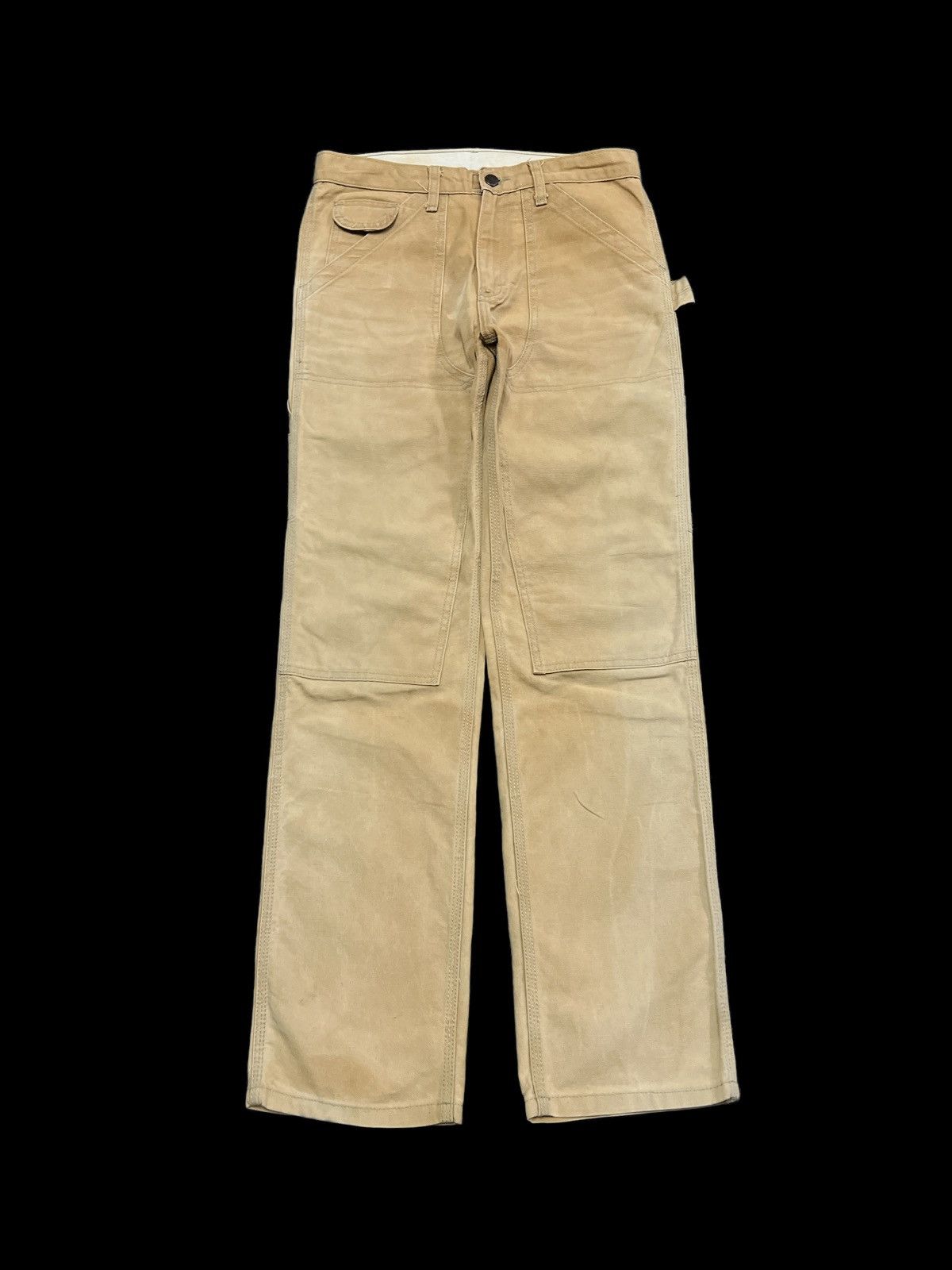 Vintage VINTAGE 90’s THRASHED FADED DOUBLE KNEE WORK WEAR Size US 30 / EU 46 - 1 Thumbnail