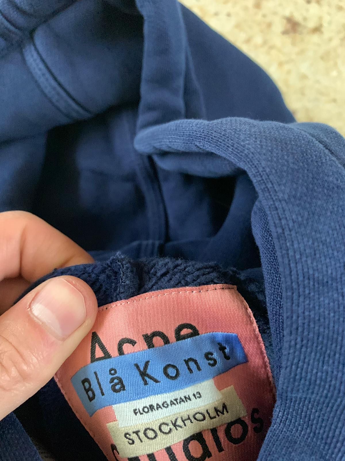 Acne Studios Pullover Patch Hoodie in Navy Size US XS / EU 42 / 0 - 11 Thumbnail