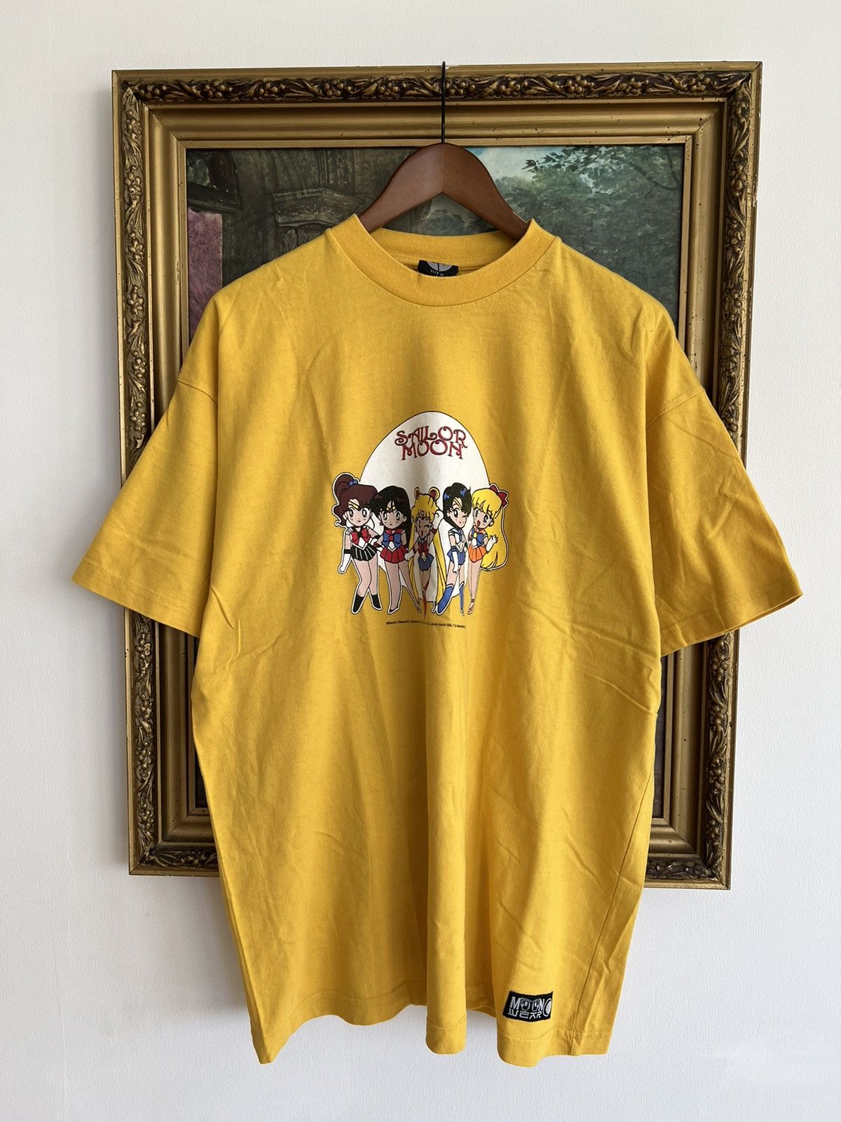 image of Anima x Band Tees Vintage 90's Sailor Moon Anime Yellow Tee, Men's (Size XL)