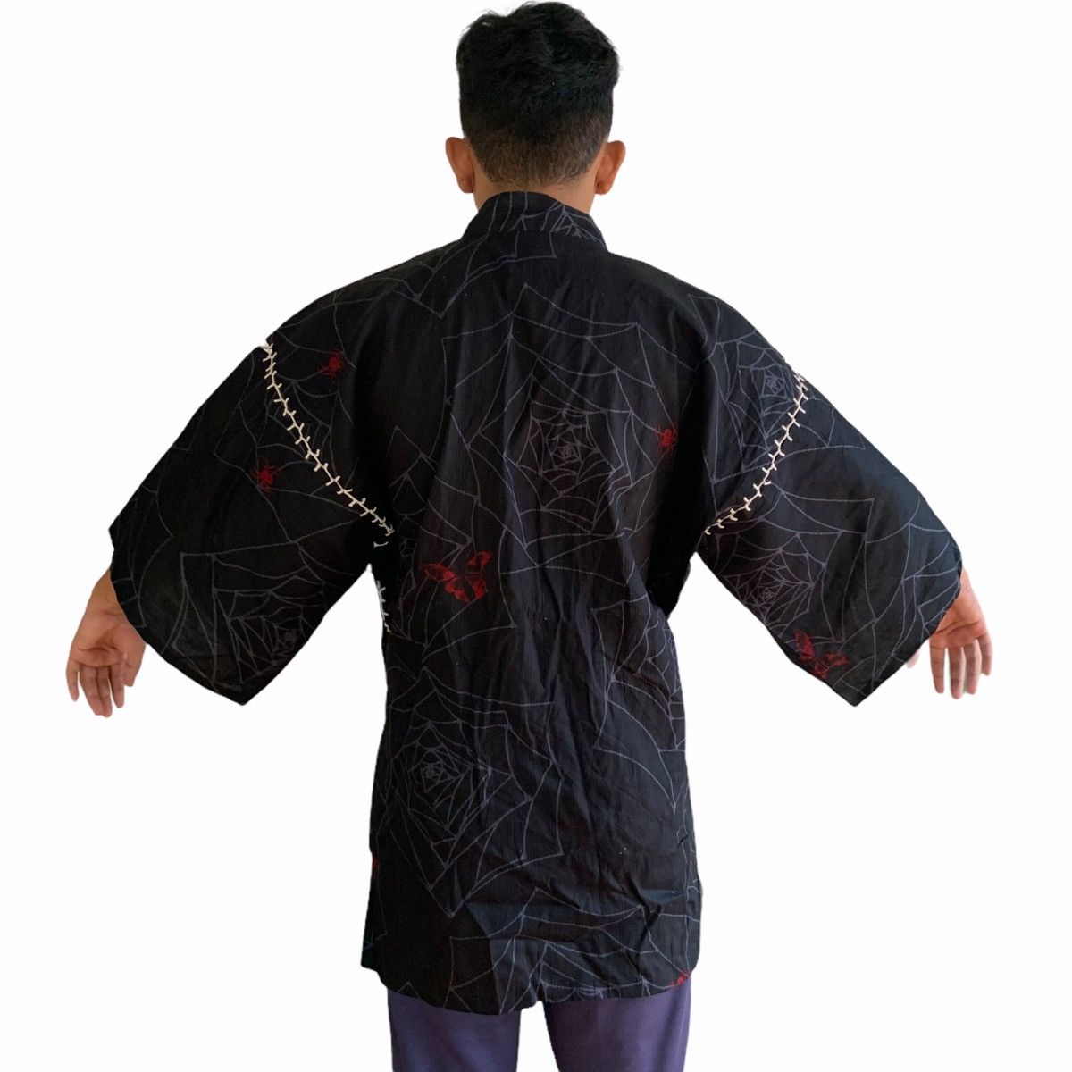 Japanese Brand Japan Wa-Tatsujin Ishin Kimono Spider Web Pattern Size US XL / EU 56 / 4 - 4 Thumbnail