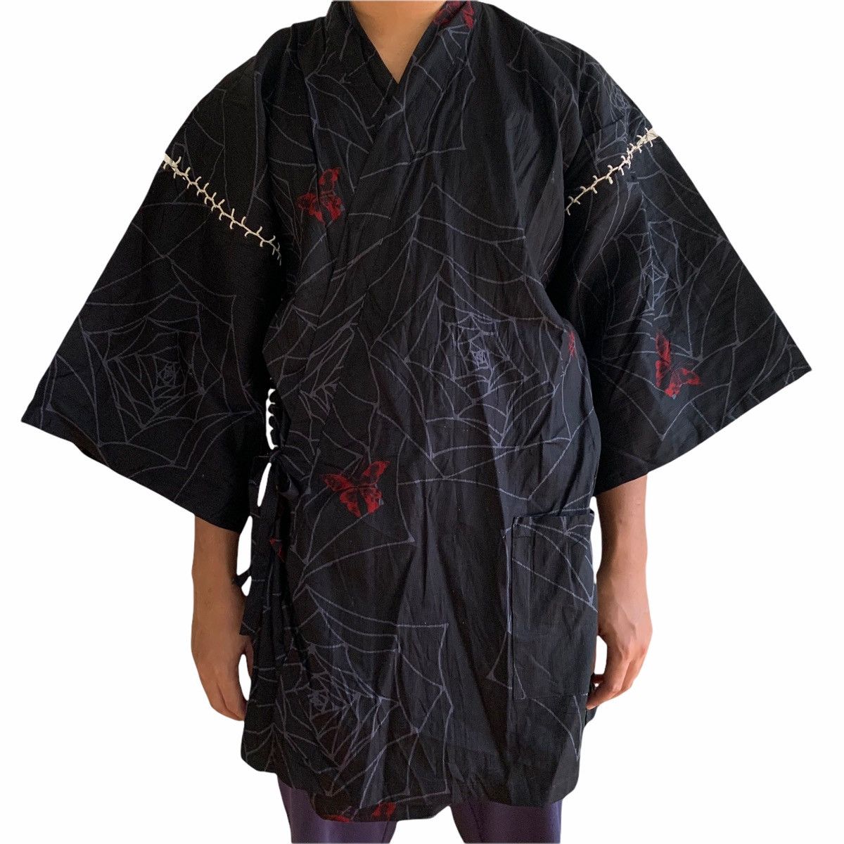 Japanese Brand Japan Wa-Tatsujin Ishin Kimono Spider Web Pattern Size US XL / EU 56 / 4 - 8 Thumbnail