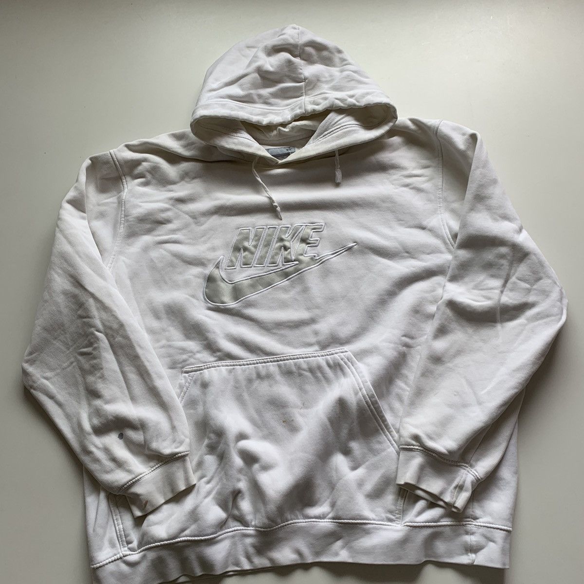 Nike × Vintage Vintage 2000s Nike Embroidered Swoosh Pullover Hoodie XXL Size US XXL / EU 58 / 5 - 1 Thumbnail