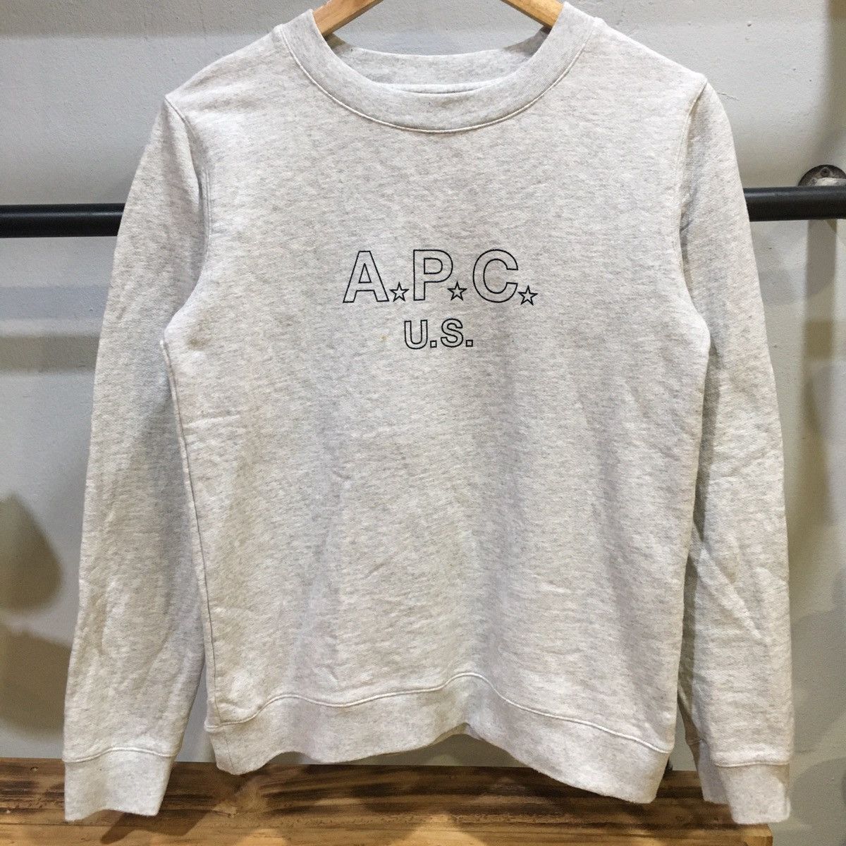 A.P.C. A.P.C. US “A⭐️P⭐️C⭐️ U.S.” Made In USA Sweatshirt Size US S / EU 44-46 / 1 - 1 Thumbnail