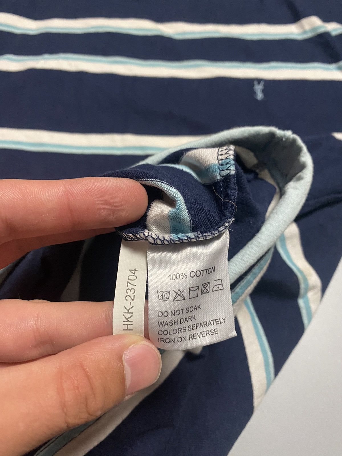 Yves Saint Laurent YSL small logo Yves Saint Laurent striped t-shirt vintage Size US XL / EU 56 / 4 - 6 Thumbnail