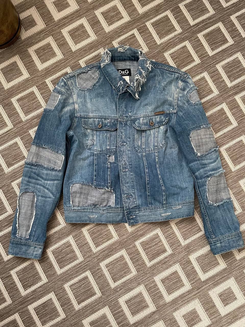 Dolce & Gabbana Vintage Dolce Gabbana Patchwork distressed denim D&G jacket Size US L / EU 52-54 / 3 - 2 Thumbnail