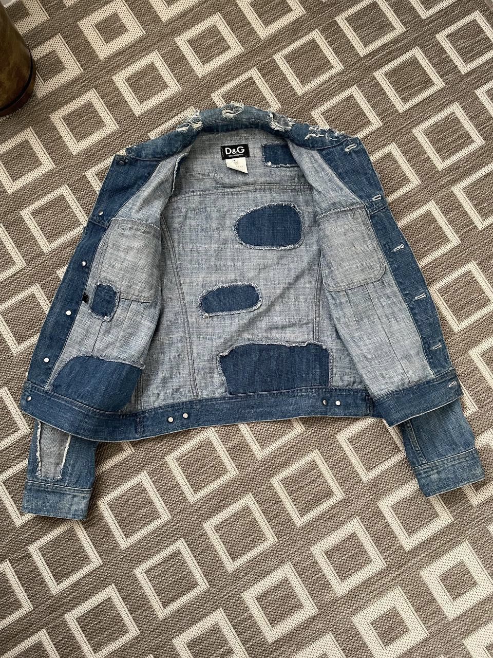 Dolce & Gabbana Vintage Dolce Gabbana Patchwork distressed denim D&G jacket Size US L / EU 52-54 / 3 - 4 Thumbnail