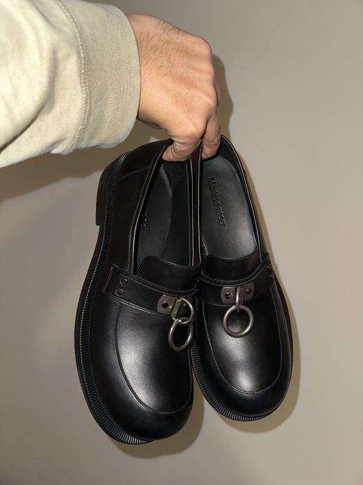 Martine Rose Martine Rose Black Bulb Toe Ring Loafers | Grailed