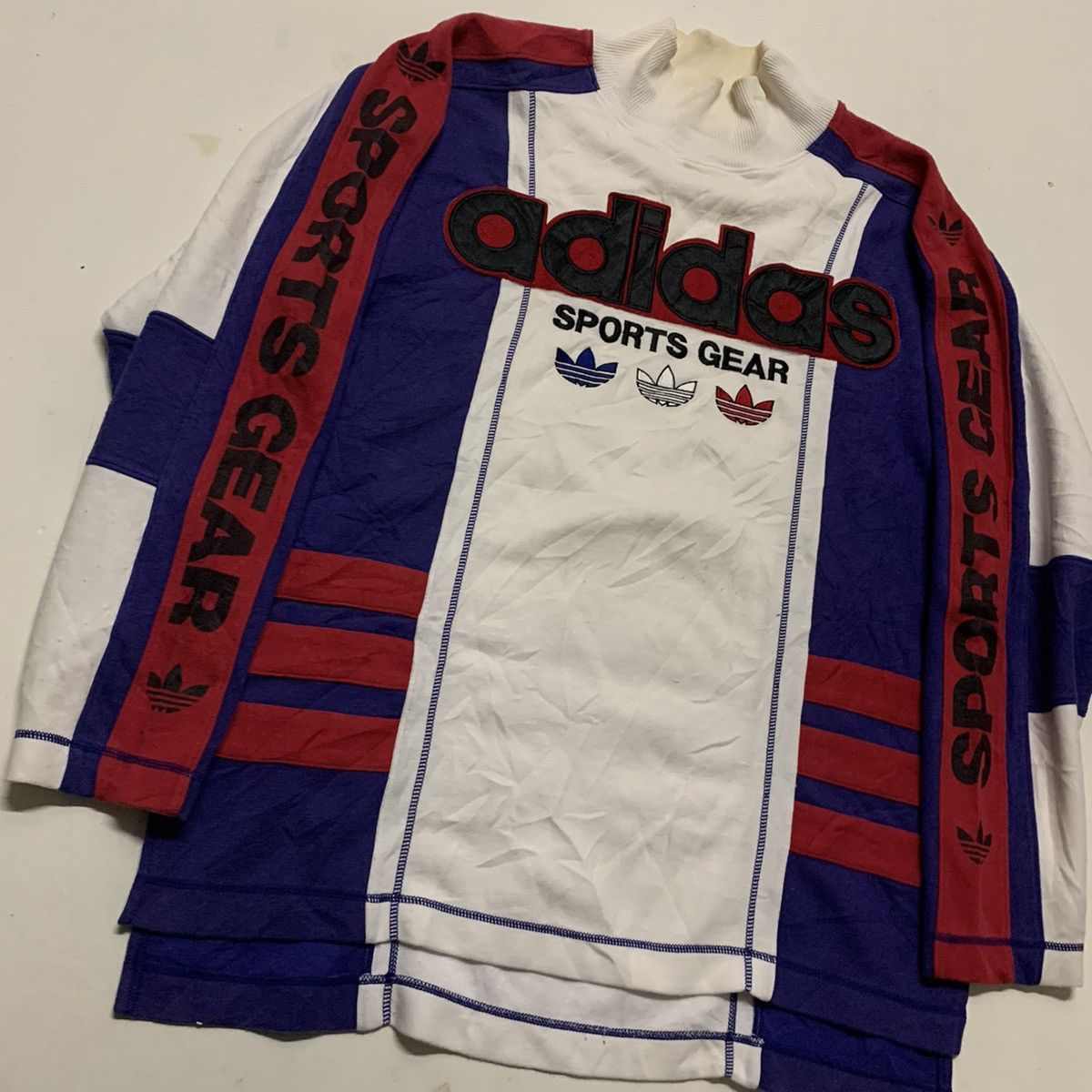 Adidas × Vintage Vintage Adidas Trefoil Sports Gear Sweatshirt Size US XL / EU 56 / 4 - 3 Thumbnail