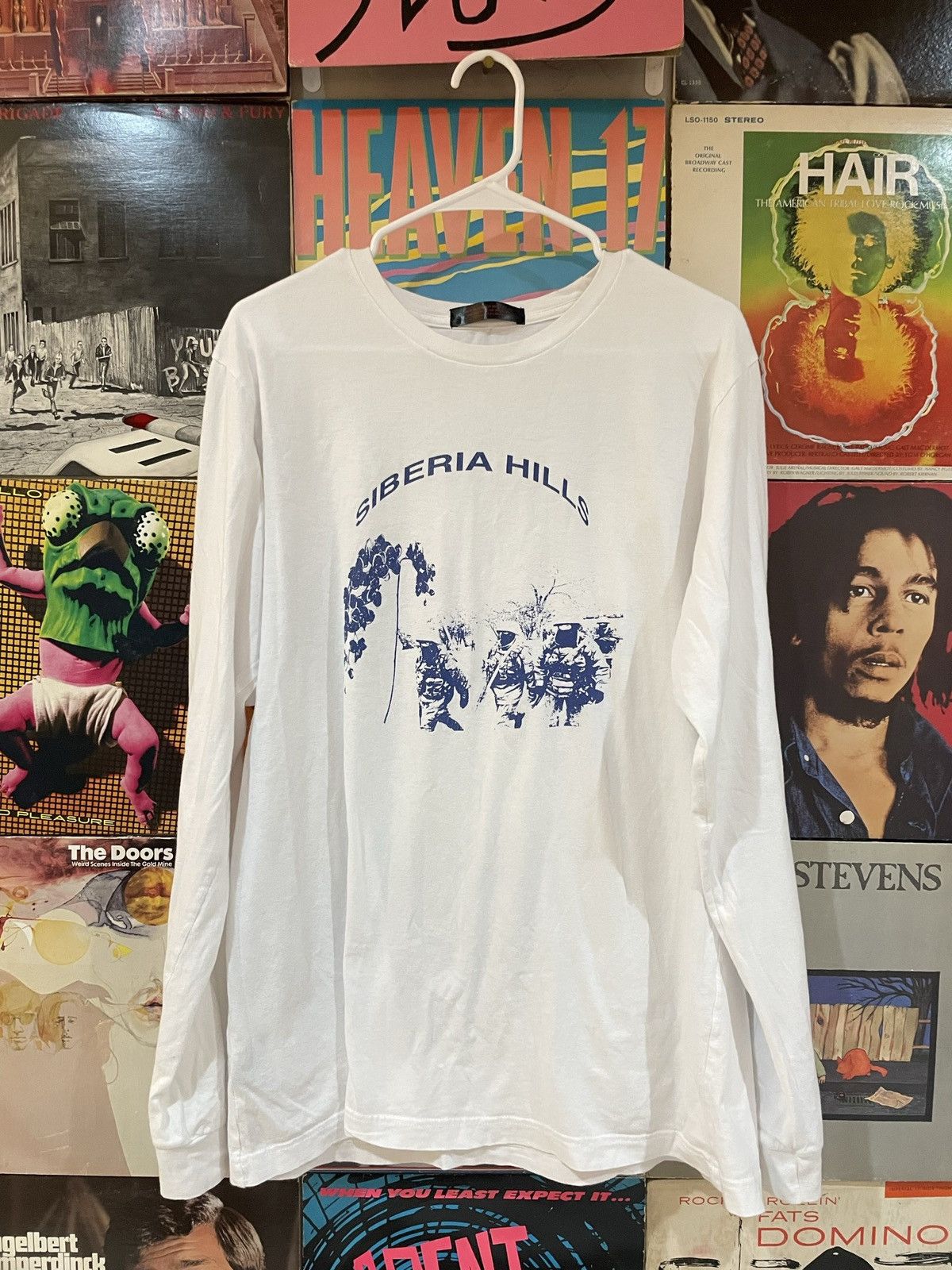 image of Siberia Hills Purple Classic Logo Longsleeve Tee in White, Men's (Size XL)