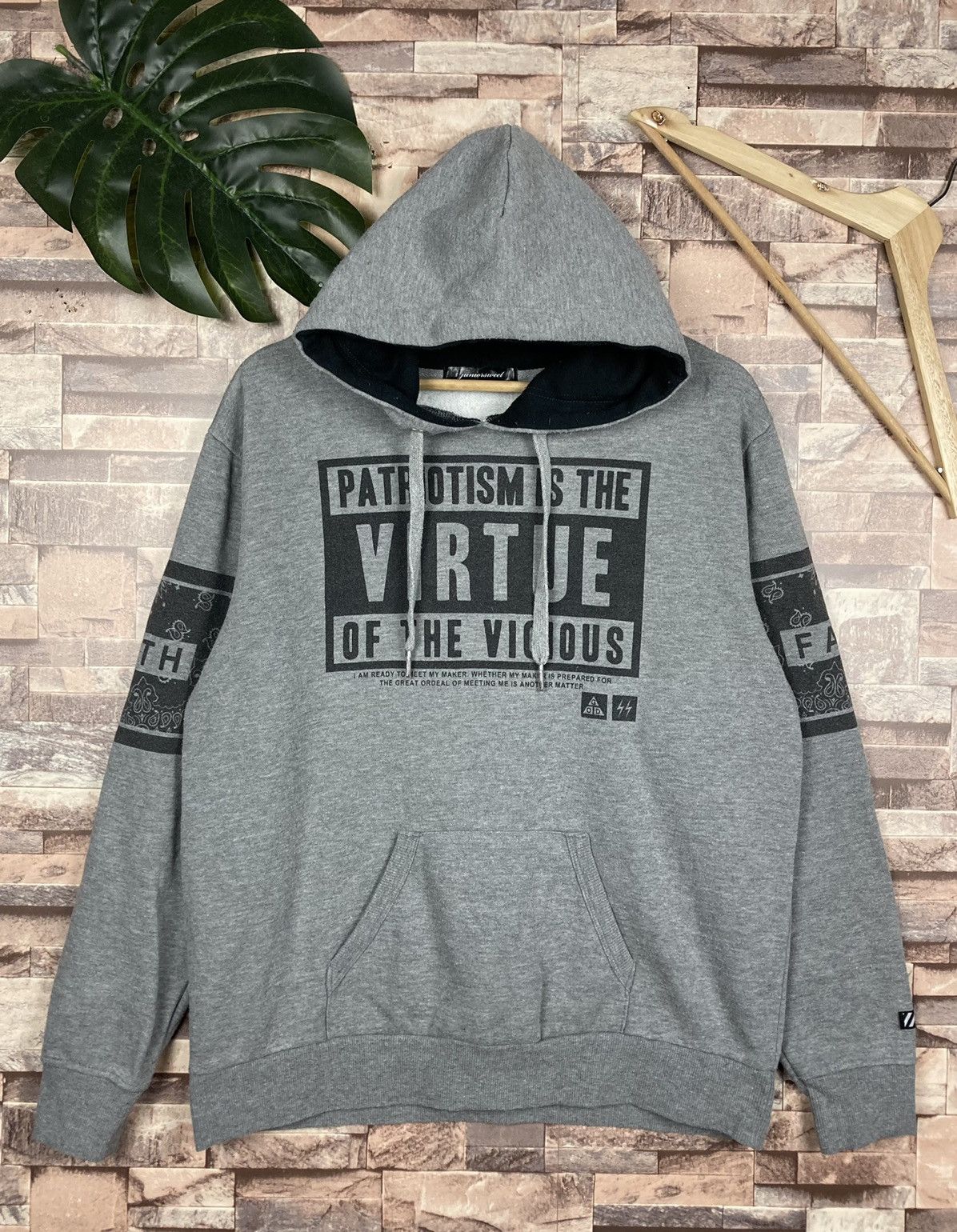 Japanese Brand Patriotism Is The Virtue Hoodie #38-1 Size US L / EU 52-54 / 3 - 1 Thumbnail