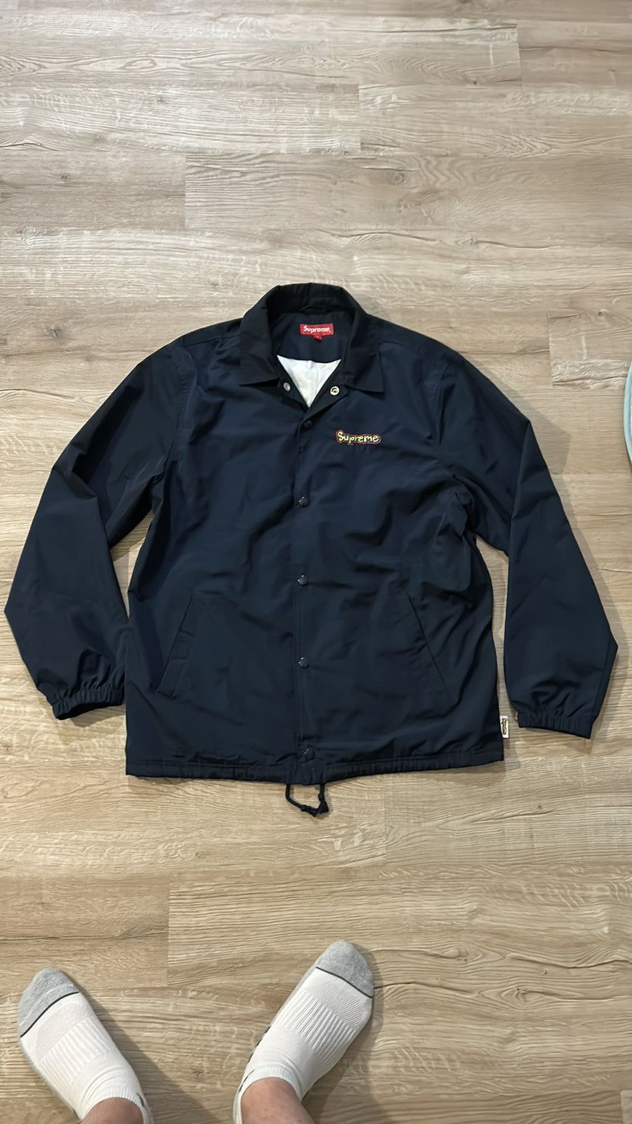 Supreme Supreme GONZ Logo Coaches Jacket Navy Grailed