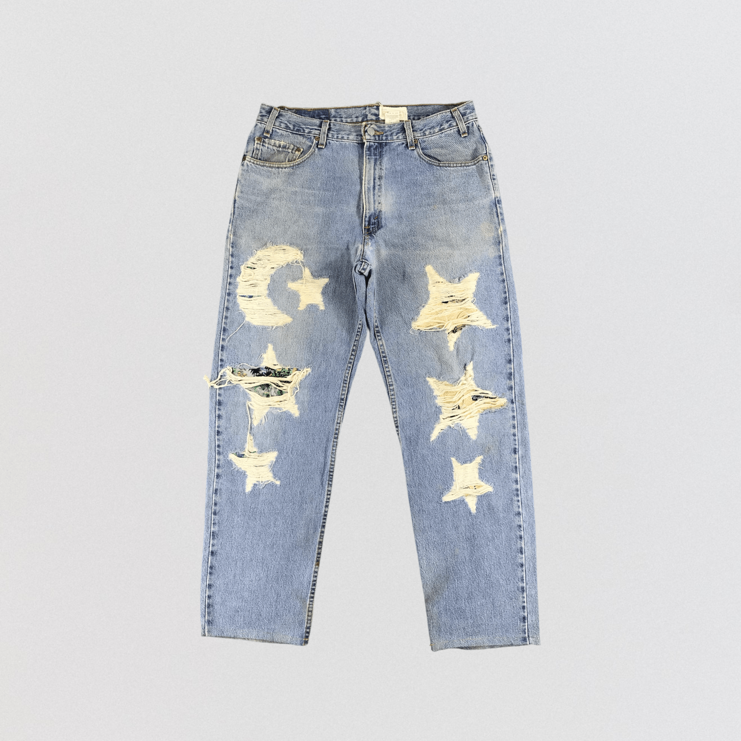Levi's Vintage Levis 550 Distress Jeans-JM409 Size US 36 / EU 52 - 1 Thumbnail
