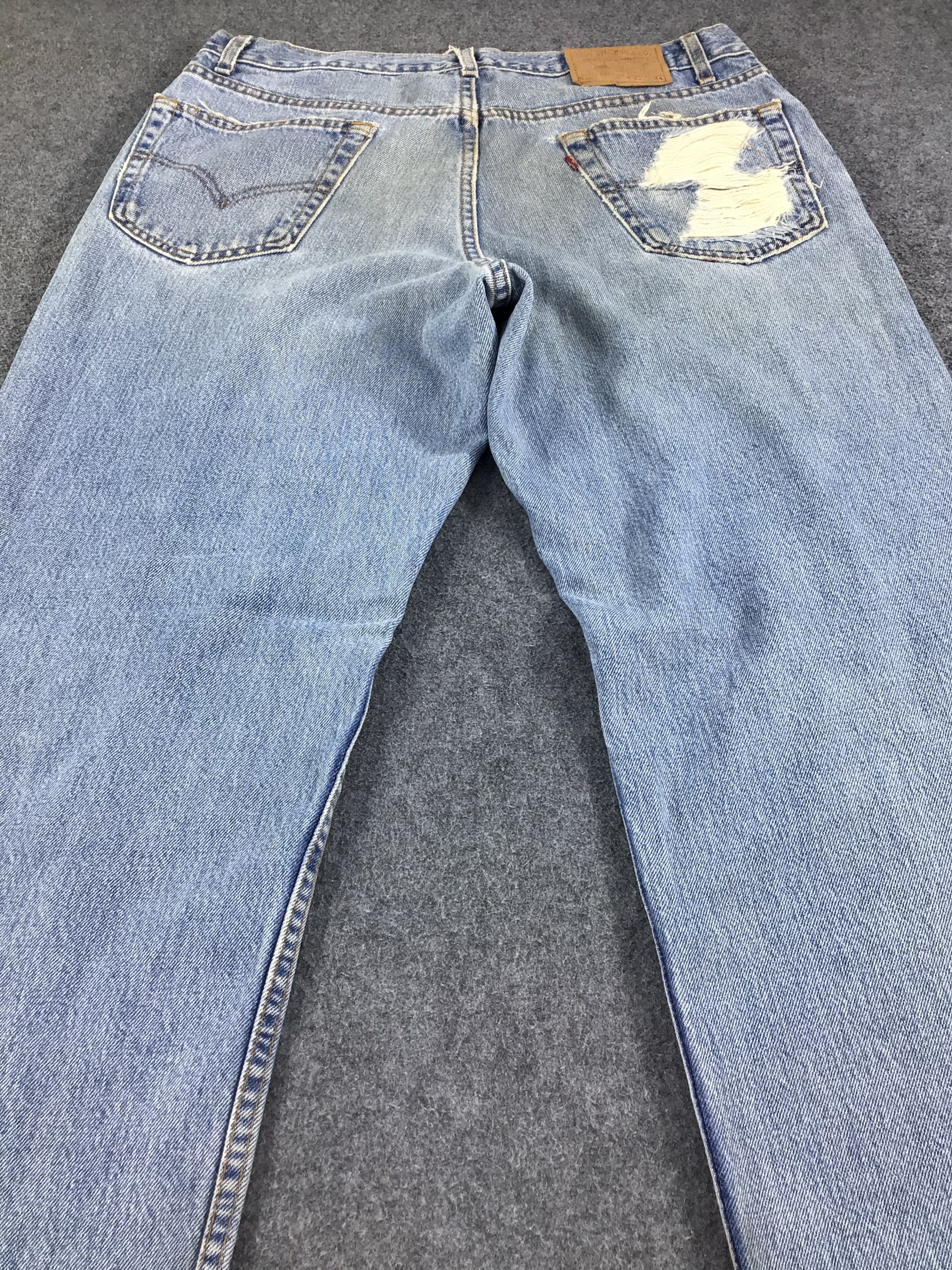 Levi's Vintage Levis 550 Distress Jeans-JM409 Size US 36 / EU 52 - 4 Thumbnail