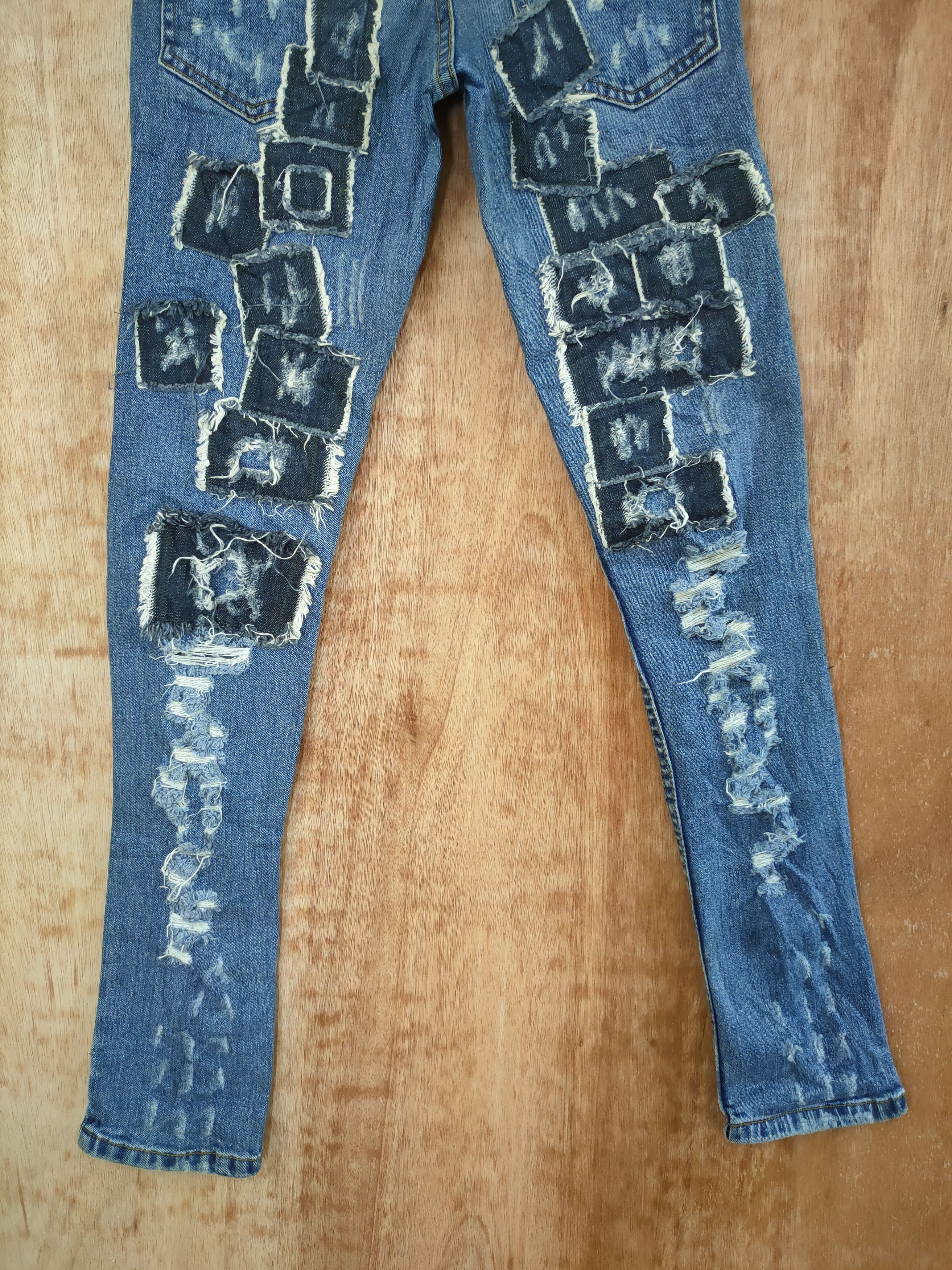 Cheap Monday DL Cheap Monday patchwork distressed denim pants #46-780 Size 25" / US 0 / IT 36 - 8 Thumbnail