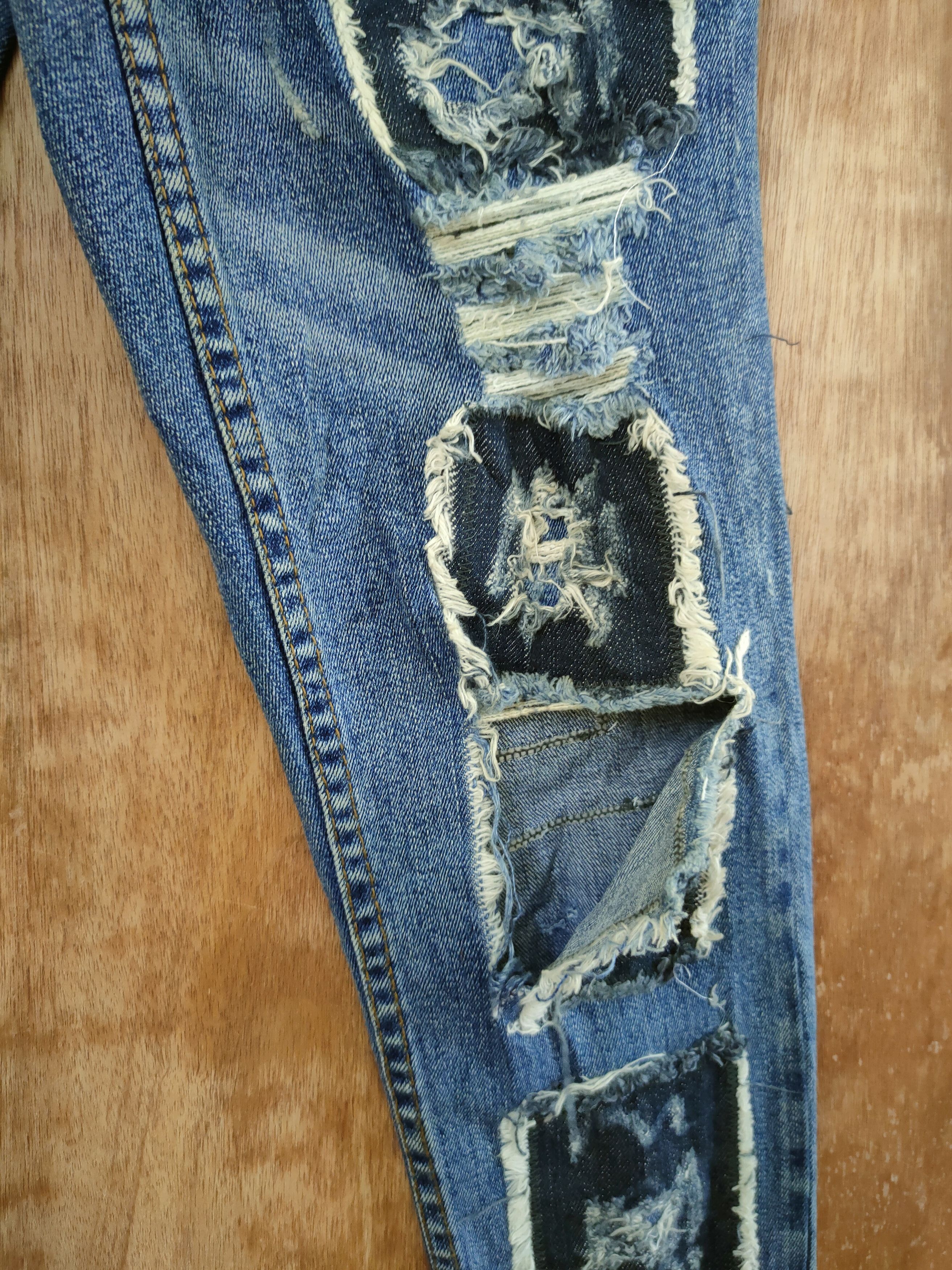 Cheap Monday DL Cheap Monday patchwork distressed denim pants #46-780 Size 25" / US 0 / IT 36 - 5 Thumbnail