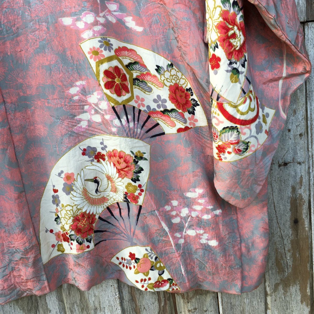 Japanese Brand Vintage 80s japanese traditional silk kimono ERD GRUNGE Size US XL / EU 56 / 4 - 4 Thumbnail