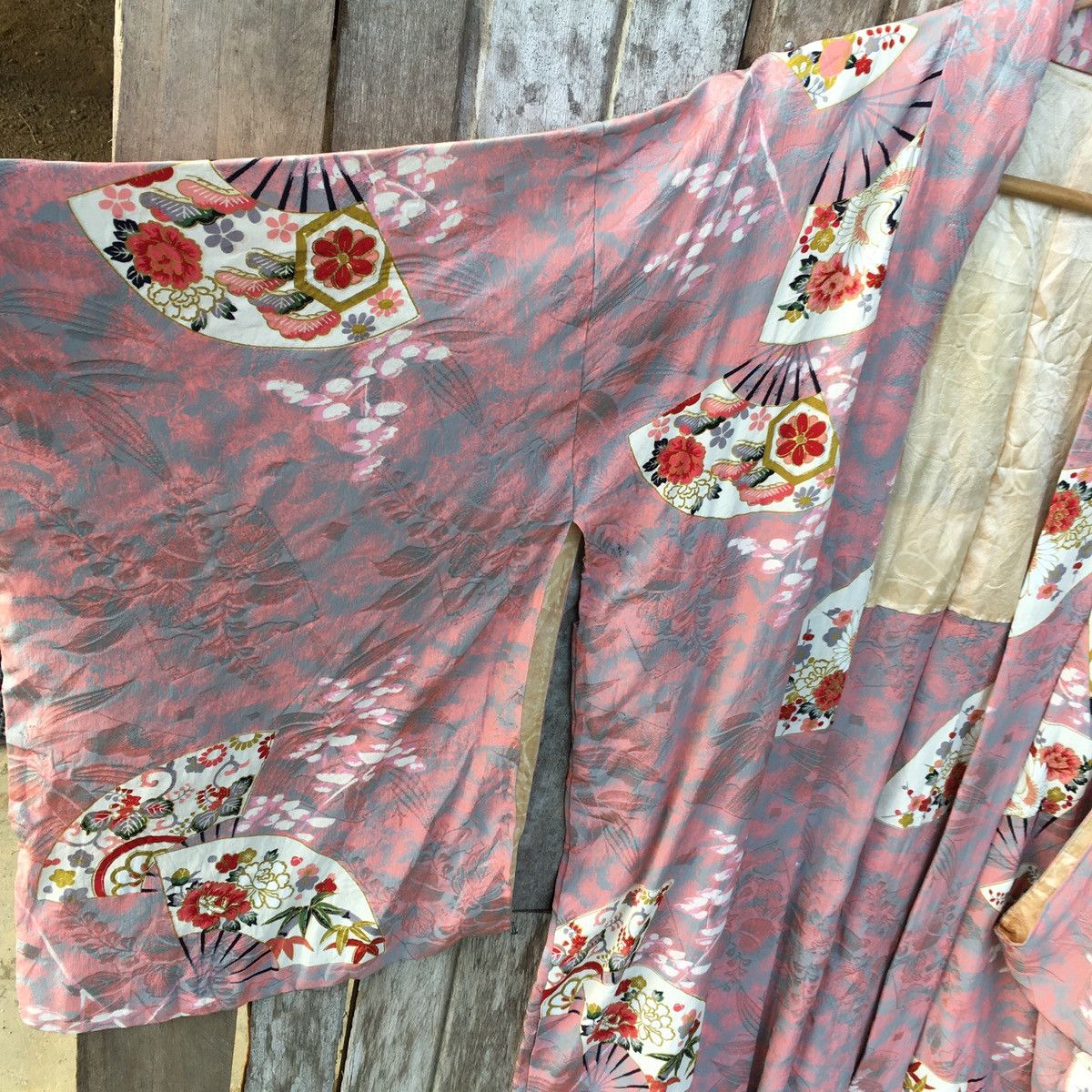 Japanese Brand Vintage 80s japanese traditional silk kimono ERD GRUNGE Size US XL / EU 56 / 4 - 3 Thumbnail