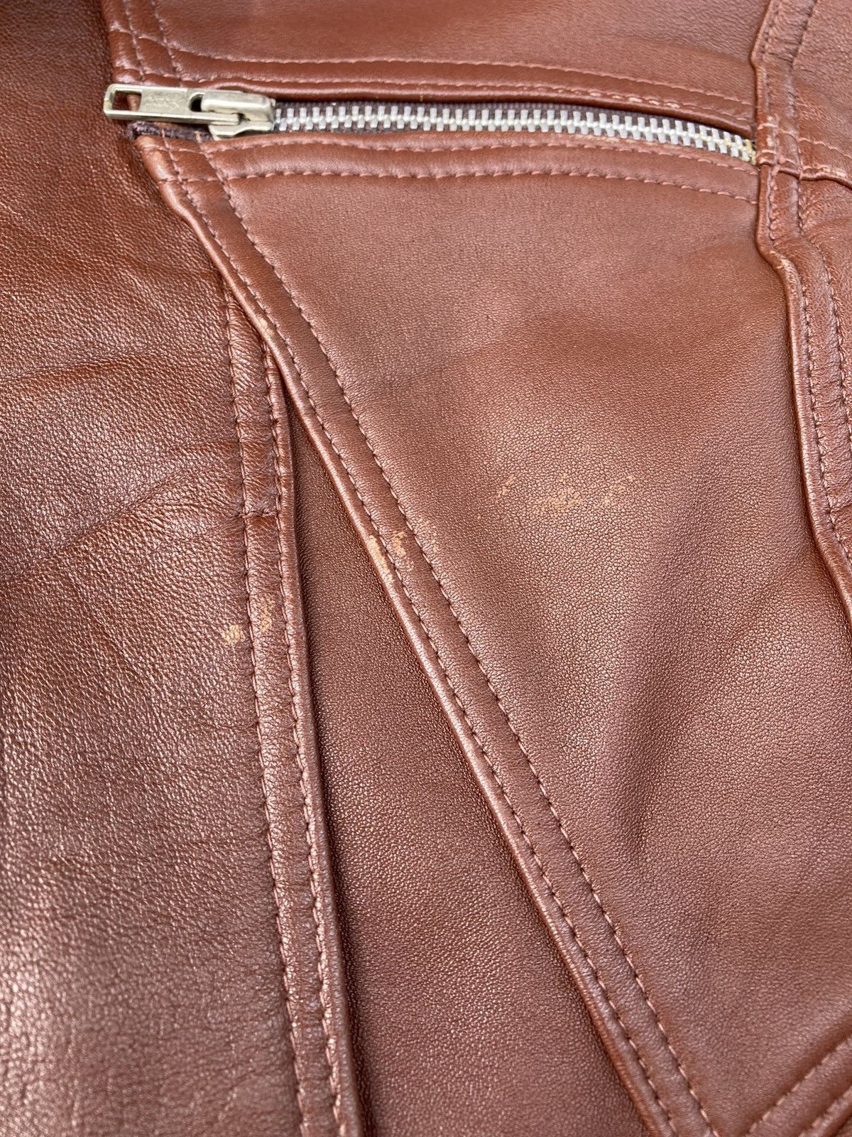 Japanese Brand Ride Jacket Leather Brown Colour Size XS / US 0-2 / IT 36-38 - 11 Thumbnail