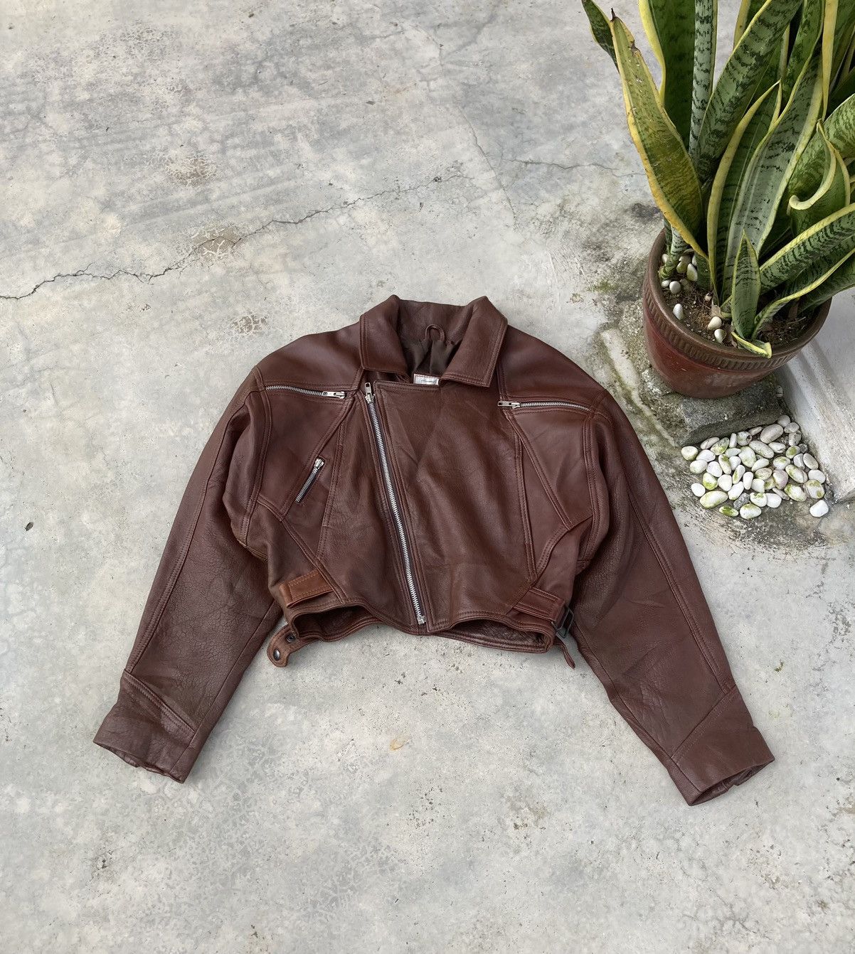 Japanese Brand Ride Jacket Leather Brown Colour Size XS / US 0-2 / IT 36-38 - 1 Thumbnail