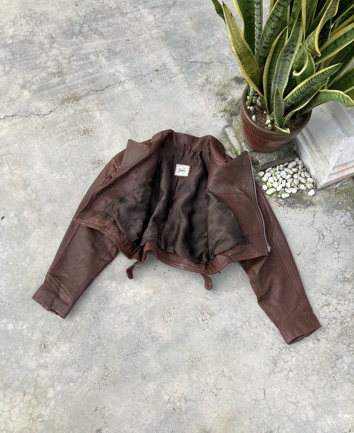 Japanese Brand Ride Jacket Leather Brown Colour Size XS / US 0-2 / IT 36-38 - 3 Thumbnail