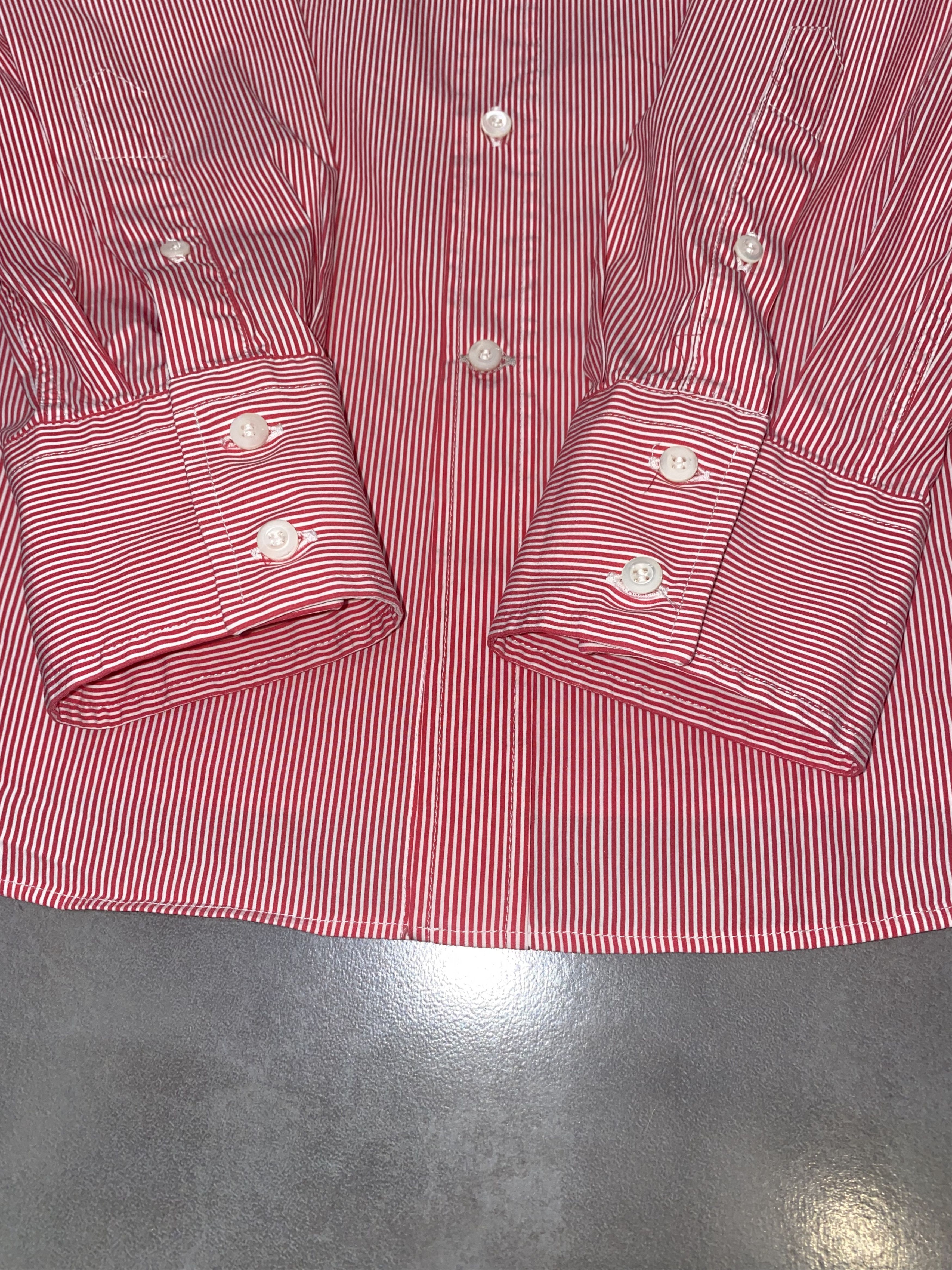 Brunello Cucinelli DS! Brunello Cucinelli Striped Pink Button Up Shirt Size US XL / EU 56 / 4 - 10 Thumbnail
