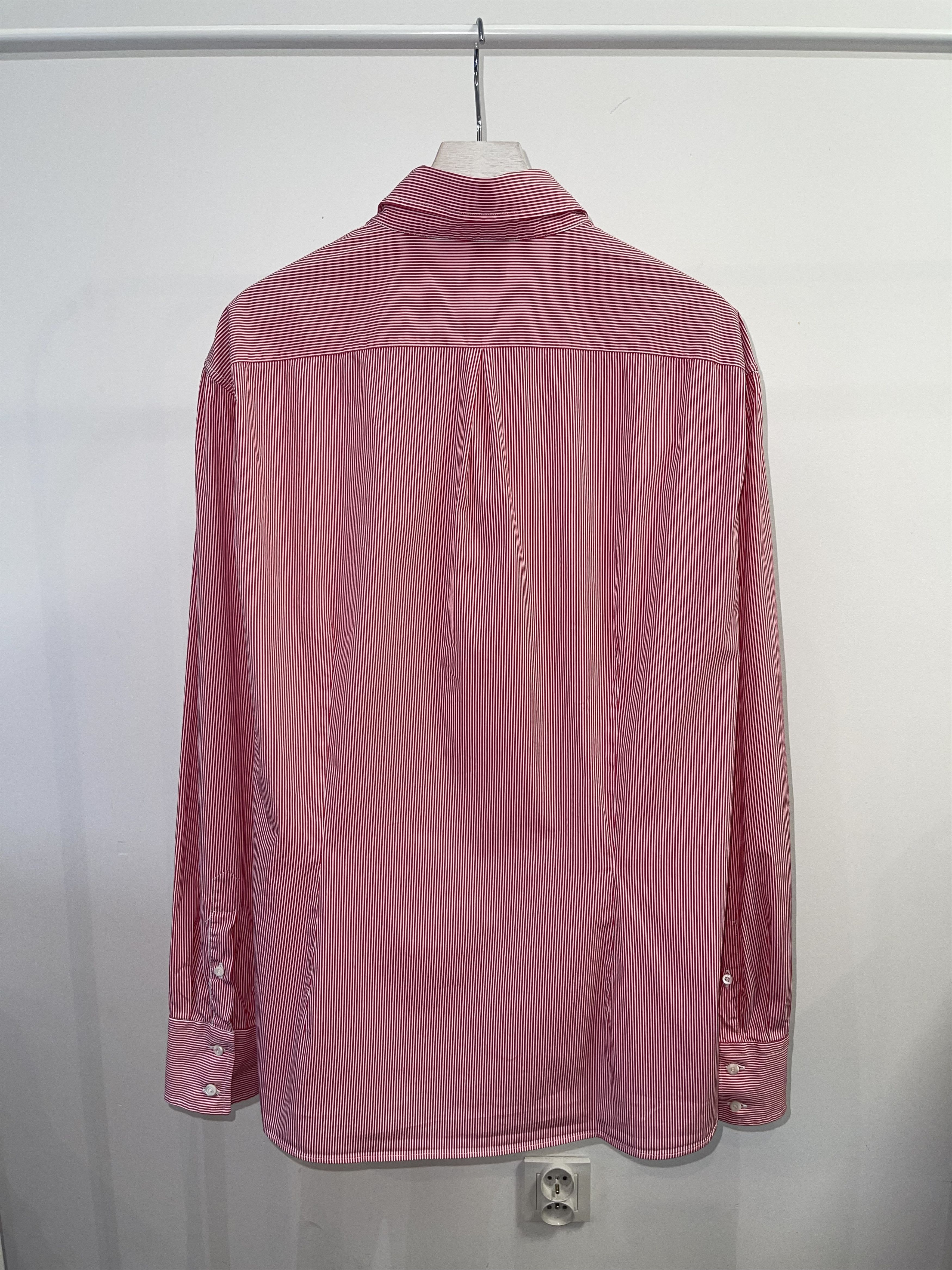 Brunello Cucinelli DS! Brunello Cucinelli Striped Pink Button Up Shirt Size US XL / EU 56 / 4 - 4 Thumbnail
