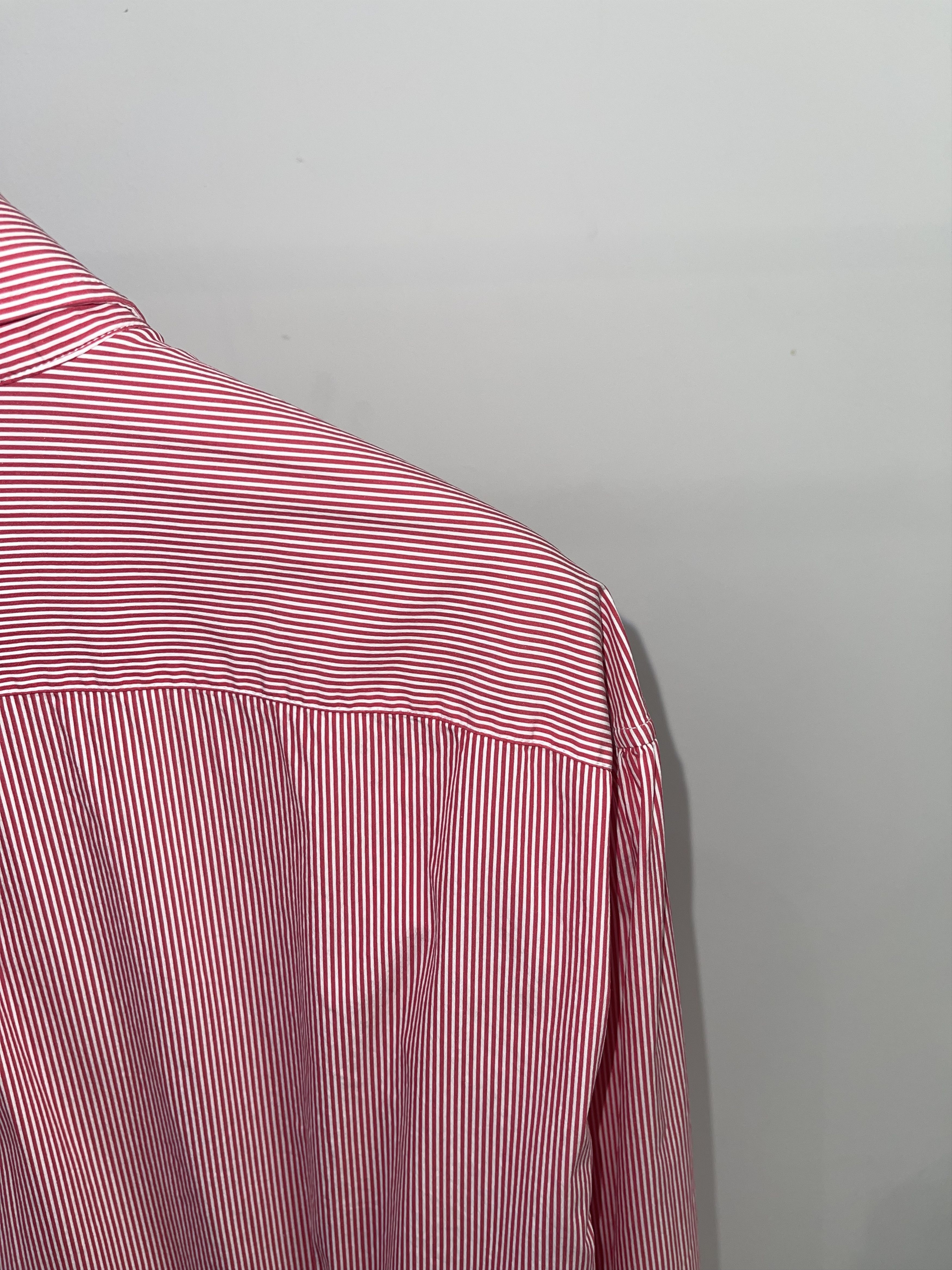 Brunello Cucinelli DS! Brunello Cucinelli Striped Pink Button Up Shirt Size US XL / EU 56 / 4 - 5 Thumbnail