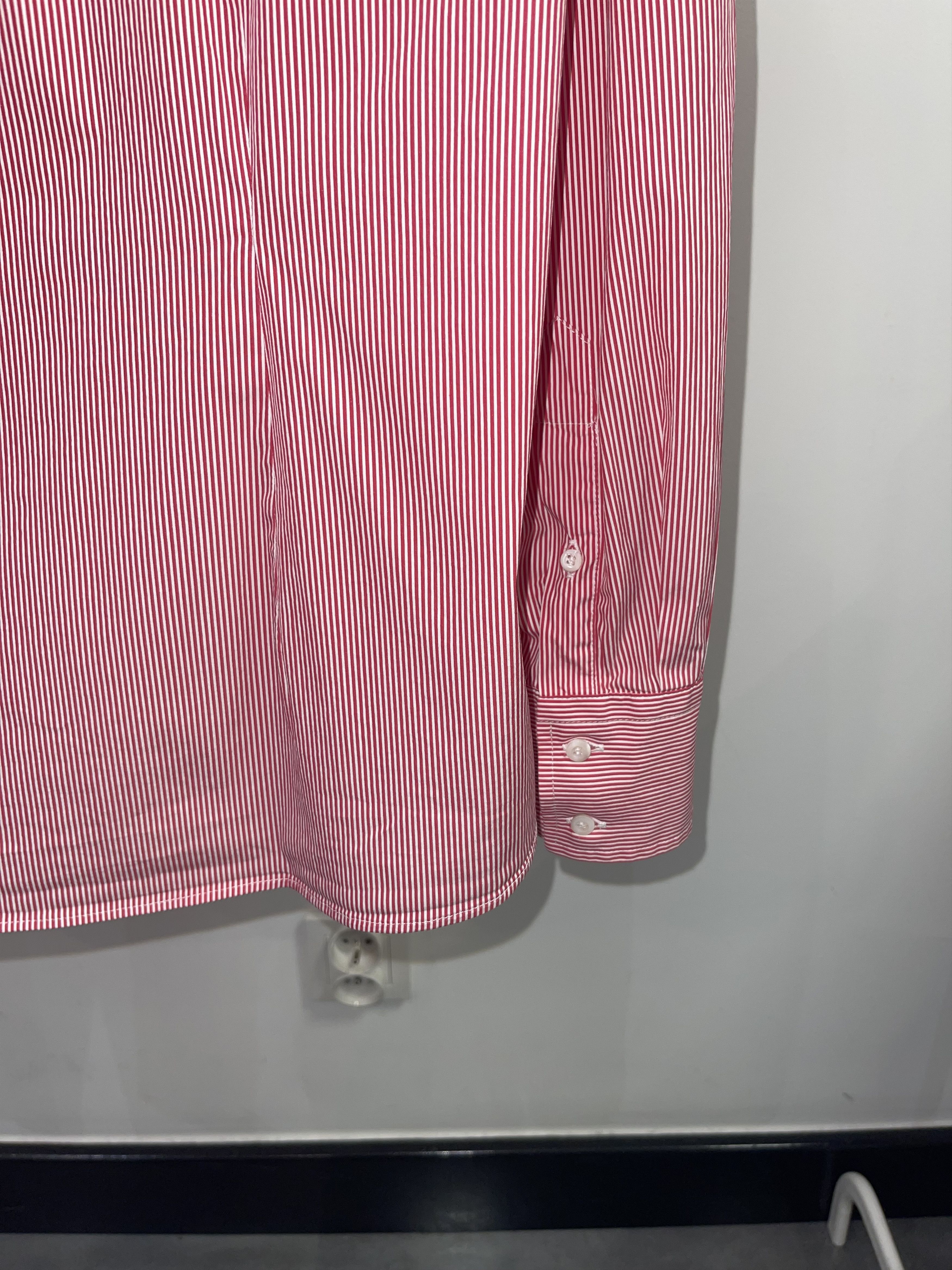 Brunello Cucinelli DS! Brunello Cucinelli Striped Pink Button Up Shirt Size US XL / EU 56 / 4 - 6 Thumbnail