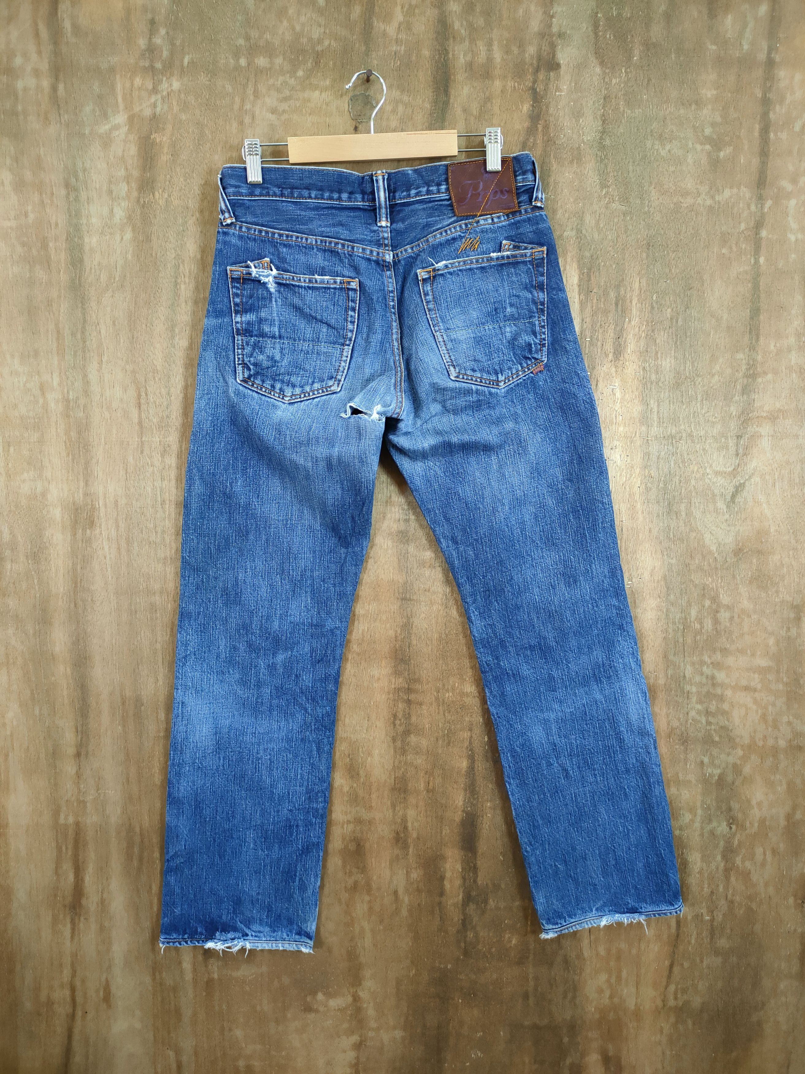 Prps DL PRPS Japan blue Distressed denim jeans #46-894 Size US 28 / EU 44 - 9 Thumbnail