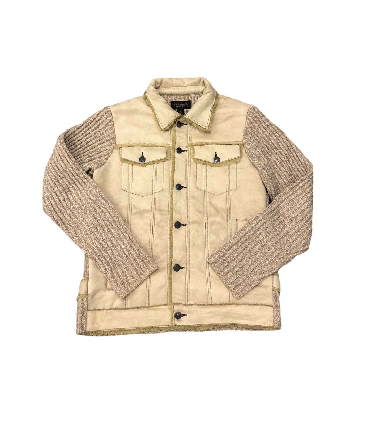 BIGI × Takeo Kikuchi 🔥Archive🔥 AW -14 Men's Bigi Knit moleskin Trucker Jacket Size US M / EU 48-50 / 2 - 1 Thumbnail