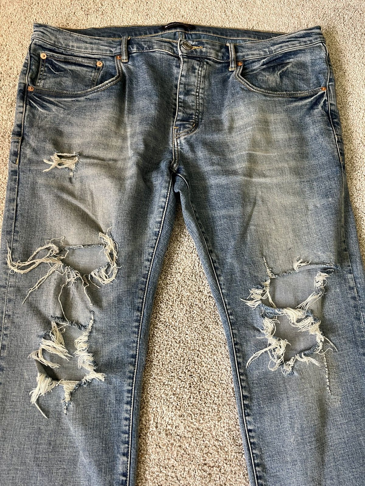 Purple Brand Purple Brand Ripped Skinny Jeans Size US 38 / EU 54 - 3 Thumbnail