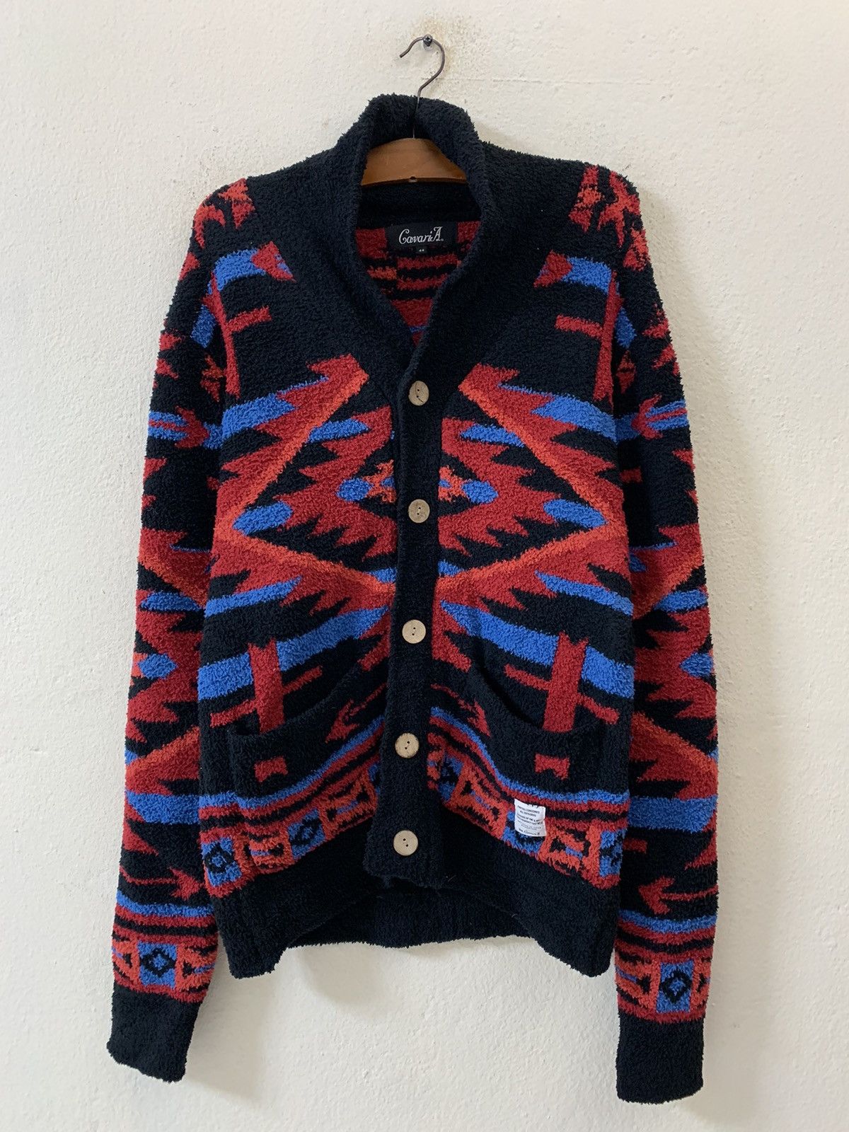 Japanese Brand Cavari A Aztec Nice Design Fleece Jacket Size US M / EU 48-50 / 2 - 1 Thumbnail