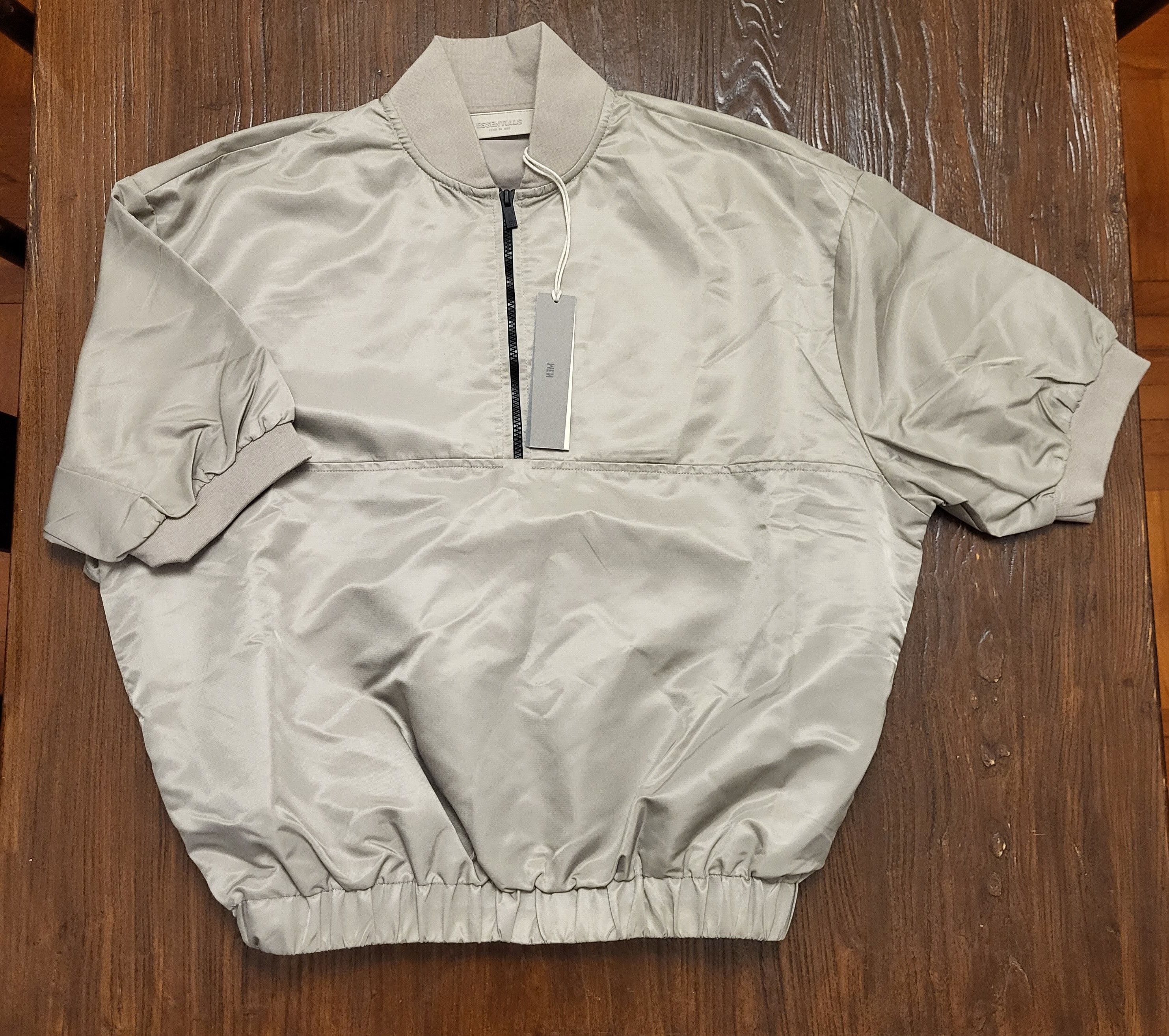 image of Fear Of God Essentials Half-Zip Pullover Desert Taupe, Men's (Size Small)