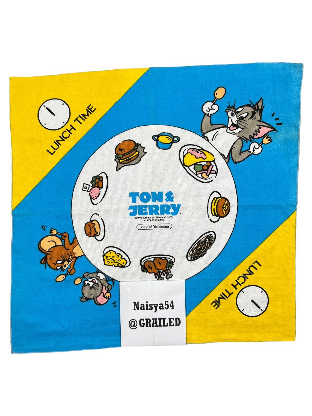 Cartoon Network Tom & Jerry Handkerchief Neckerchief Bandana Pocketsquare Size ONE SIZE - 5 Thumbnail