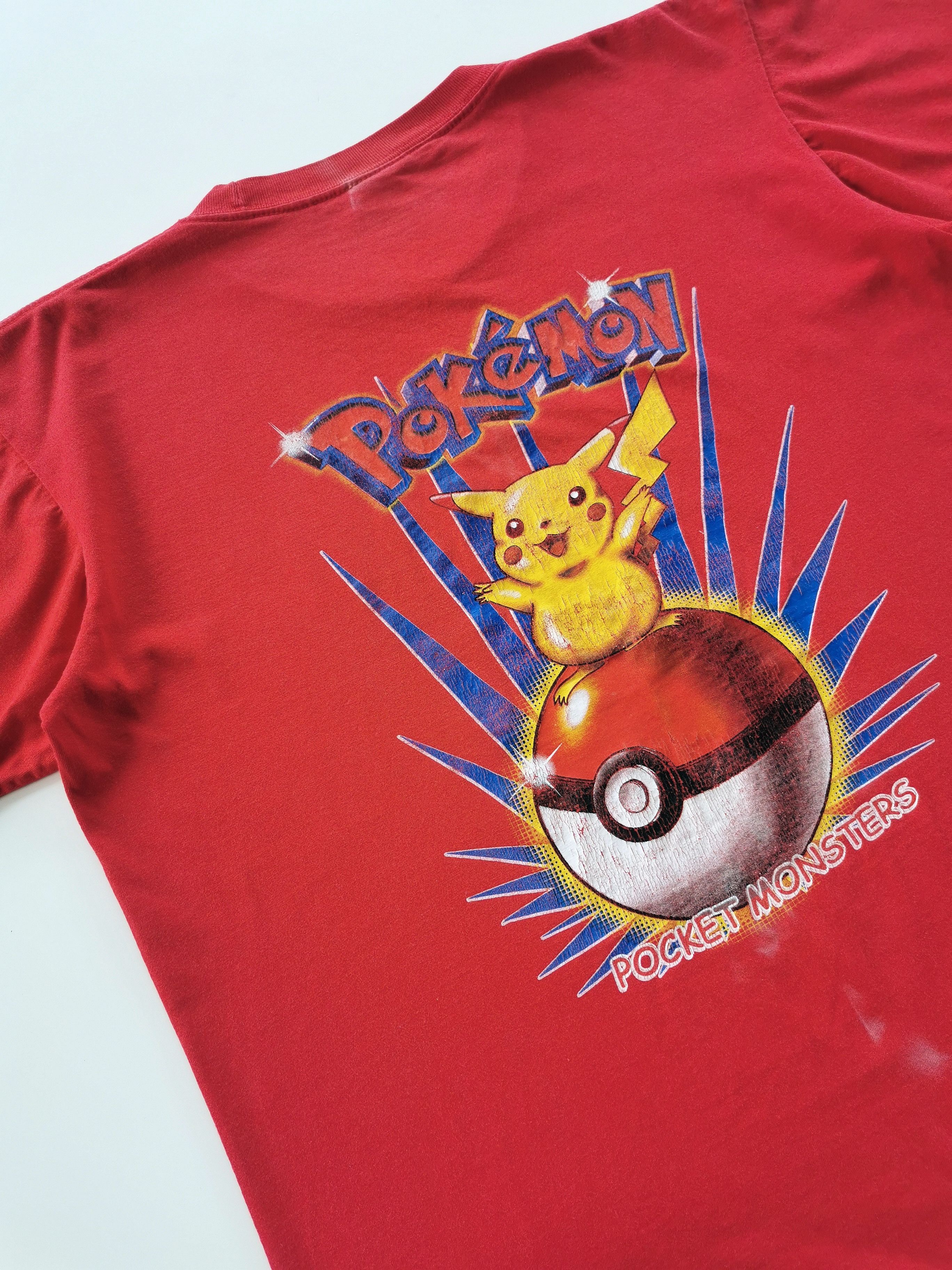 Anime × Pokemon × Vintage 90s Vtg Pokemon Pikachu Pocket Monster Anime Size US L / EU 52-54 / 3 - 3 Thumbnail