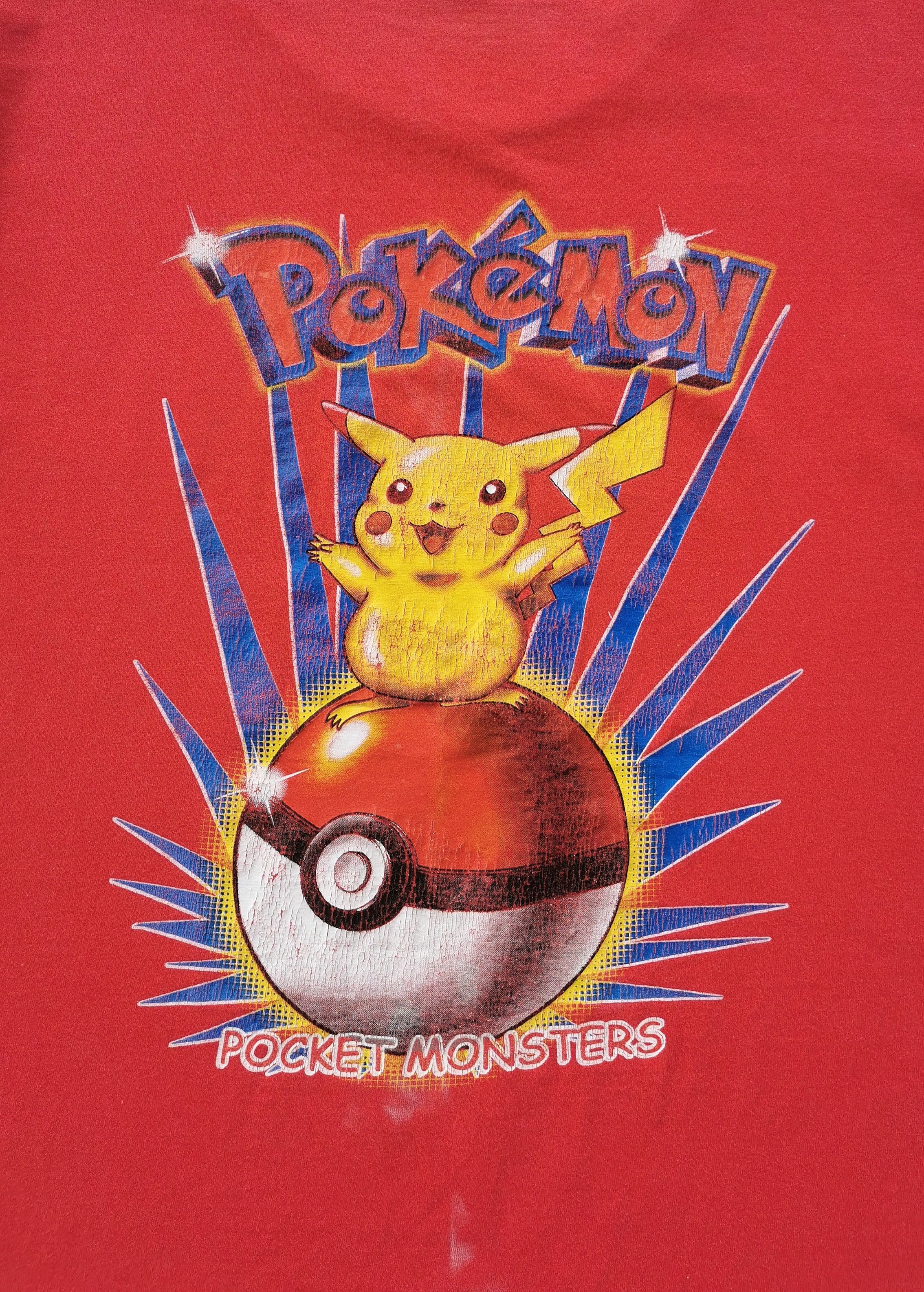 Anime × Pokemon × Vintage 90s Vtg Pokemon Pikachu Pocket Monster Anime Size US L / EU 52-54 / 3 - 2 Thumbnail