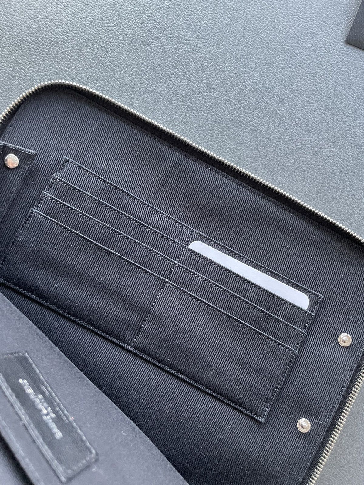 Saint Laurent Paris Rare Super Limited Runway Croc Embossed Leather Pouch Bag Size ONE SIZE - 22 Thumbnail