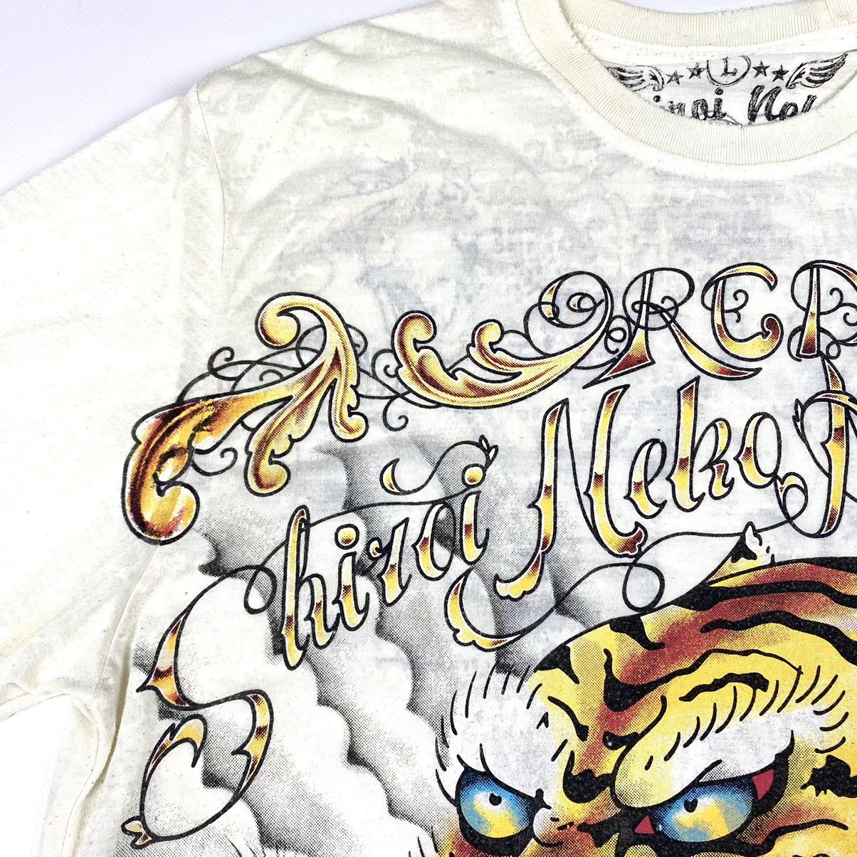 Handmade 00’s Vintage Hand Made Japanese Tiger Print Archive T Shirt Size US L / EU 52-54 / 3 - 10 Thumbnail