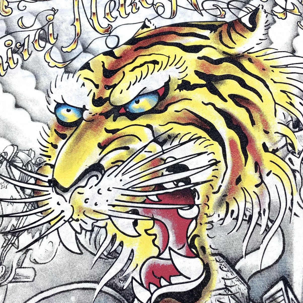 Handmade 00’s Vintage Hand Made Japanese Tiger Print Archive T Shirt Size US L / EU 52-54 / 3 - 9 Thumbnail