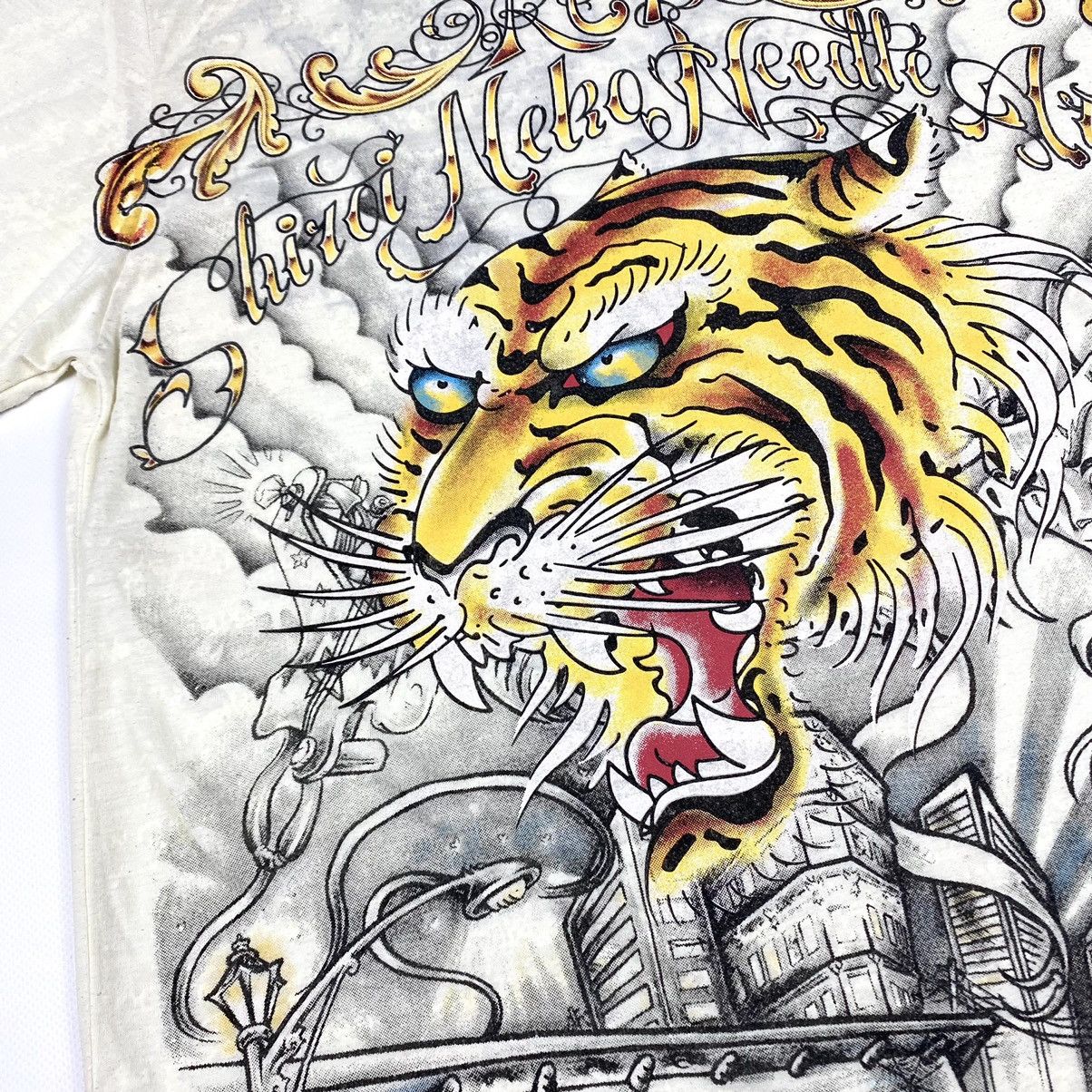 Handmade 00’s Vintage Hand Made Japanese Tiger Print Archive T Shirt Size US L / EU 52-54 / 3 - 8 Thumbnail